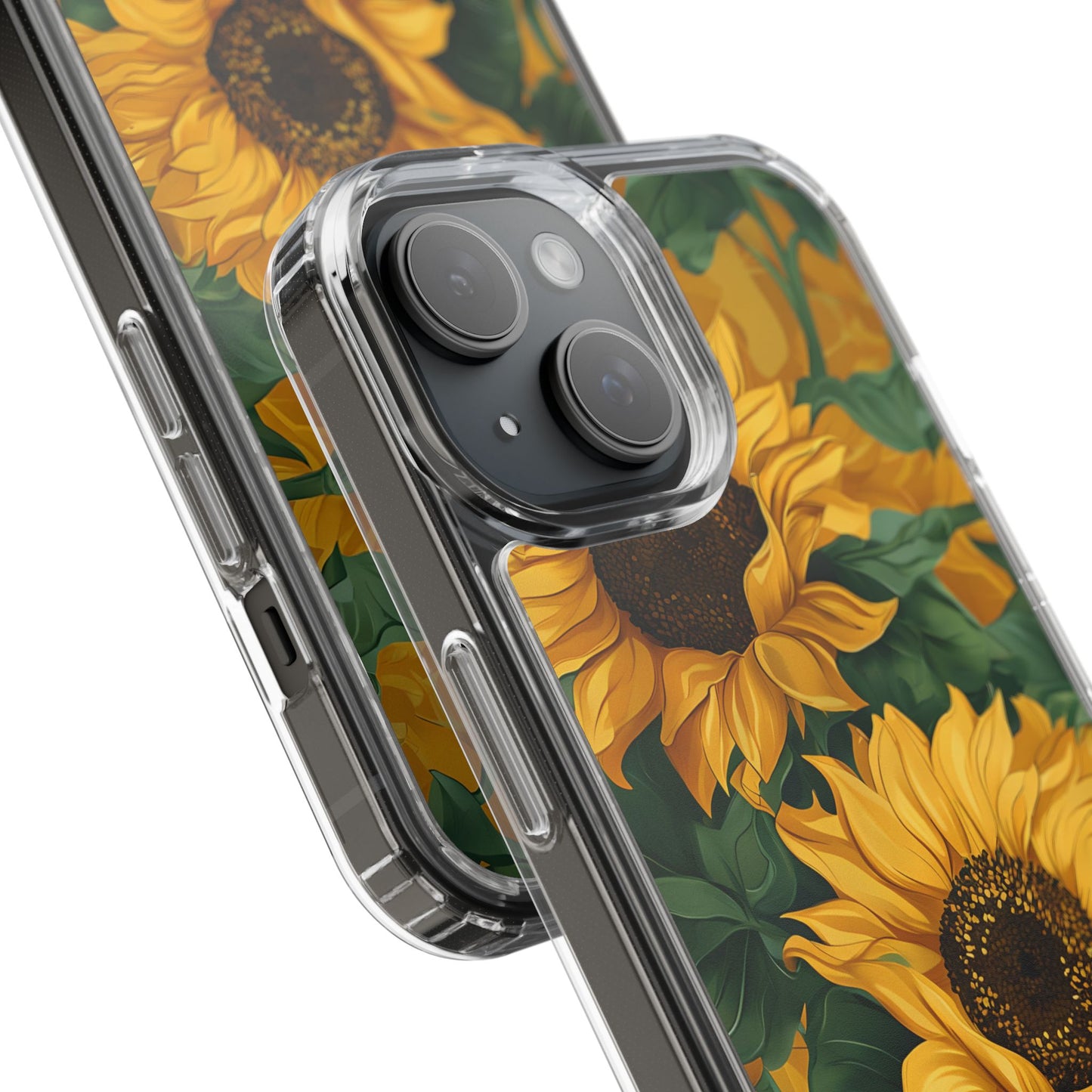 Sunflower Clear Phone Case – Stylish Floral Protective Cover