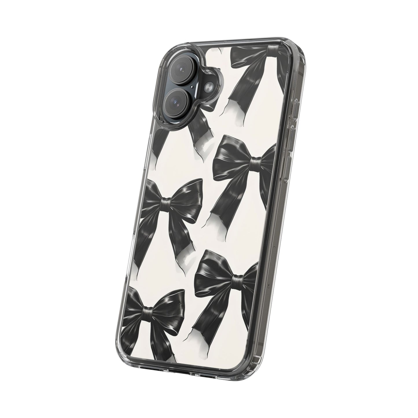 Elegant Bow Clear Phone Case - Stylish & Protective