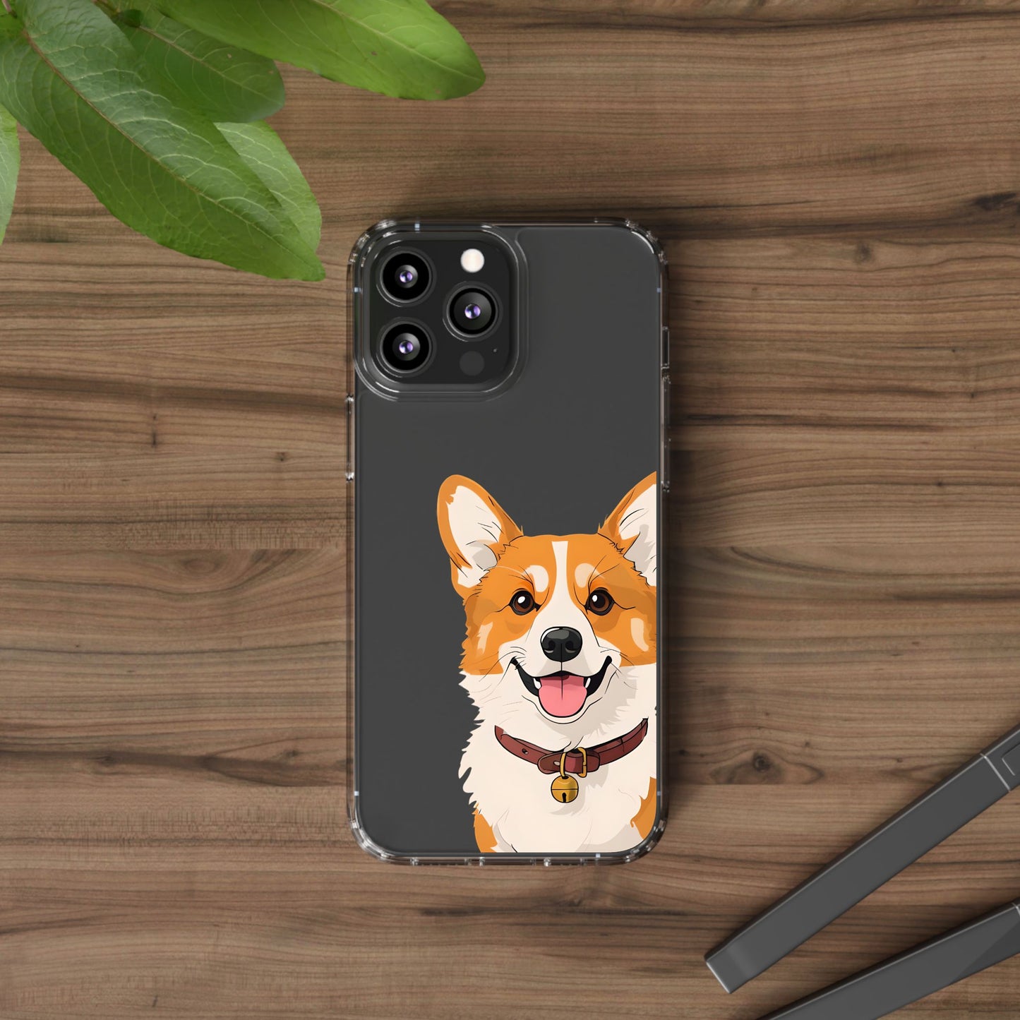 Cute Corgi Clear Phone Case - Pet Lover's Accessory