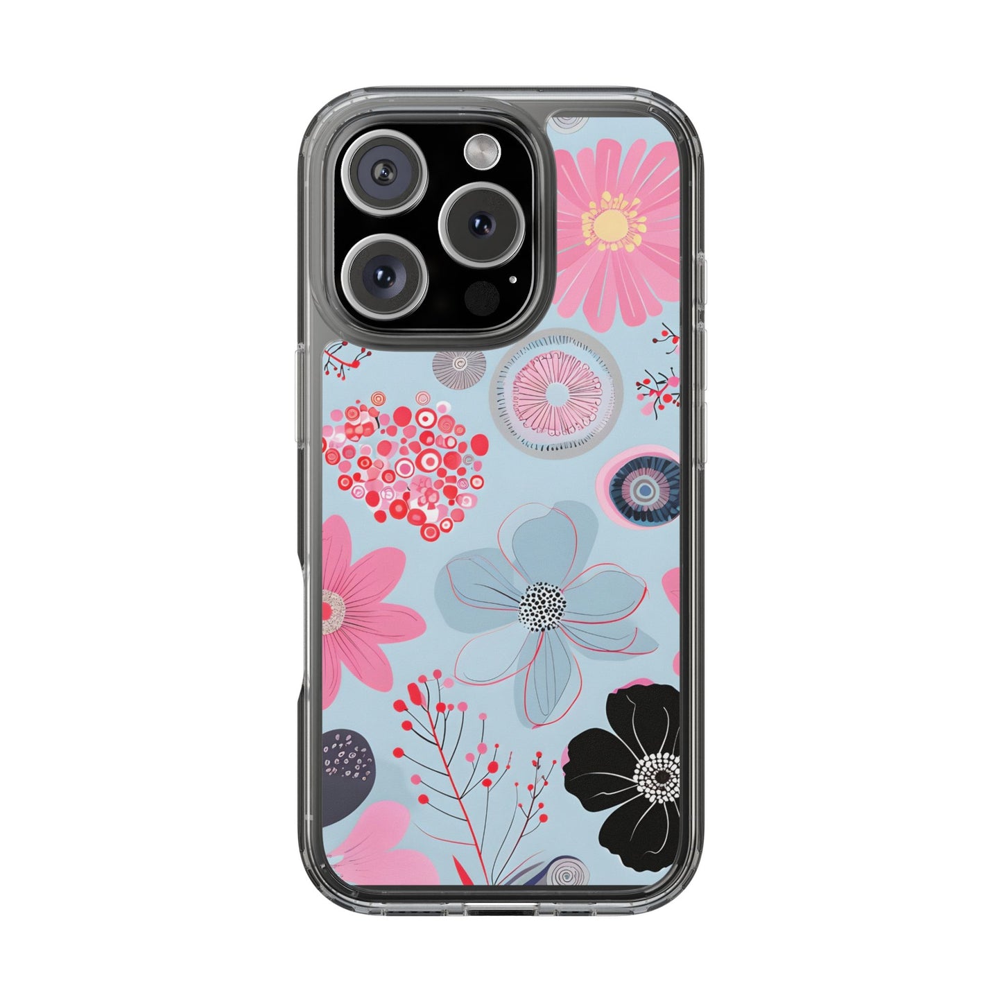 Floral Clear Phone Case - Bright & Colorful Design for Flower Lovers