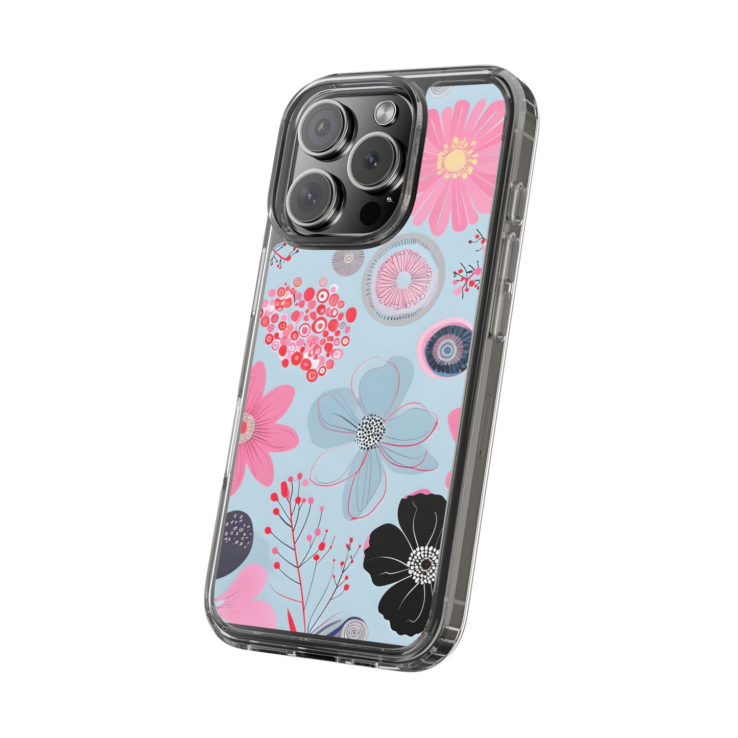 Floral Clear Phone Case - Bright & Colorful Design for Flower Lovers