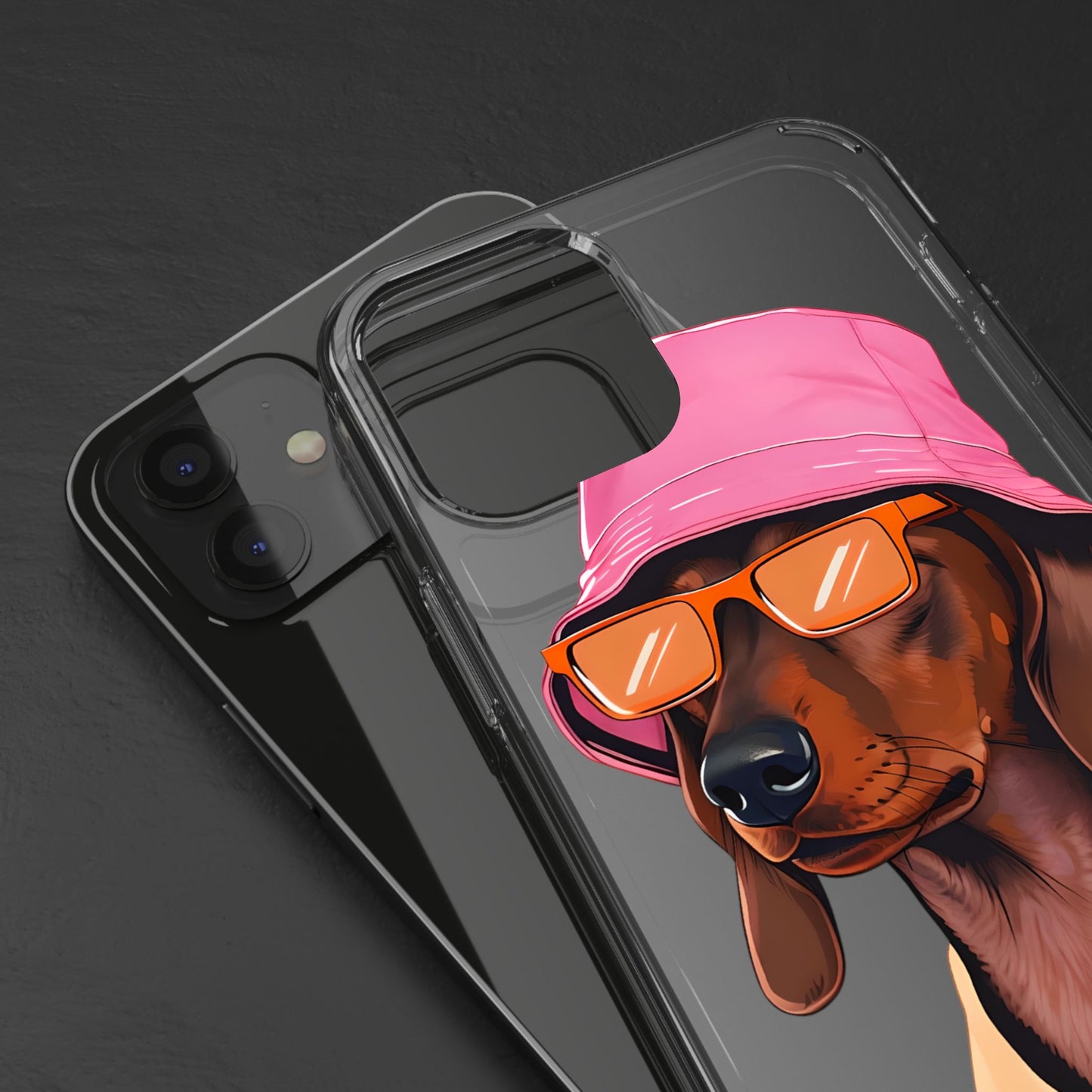 Cool Dachshund Clear Phone Case - Stylish Dog Design for Pet Lovers