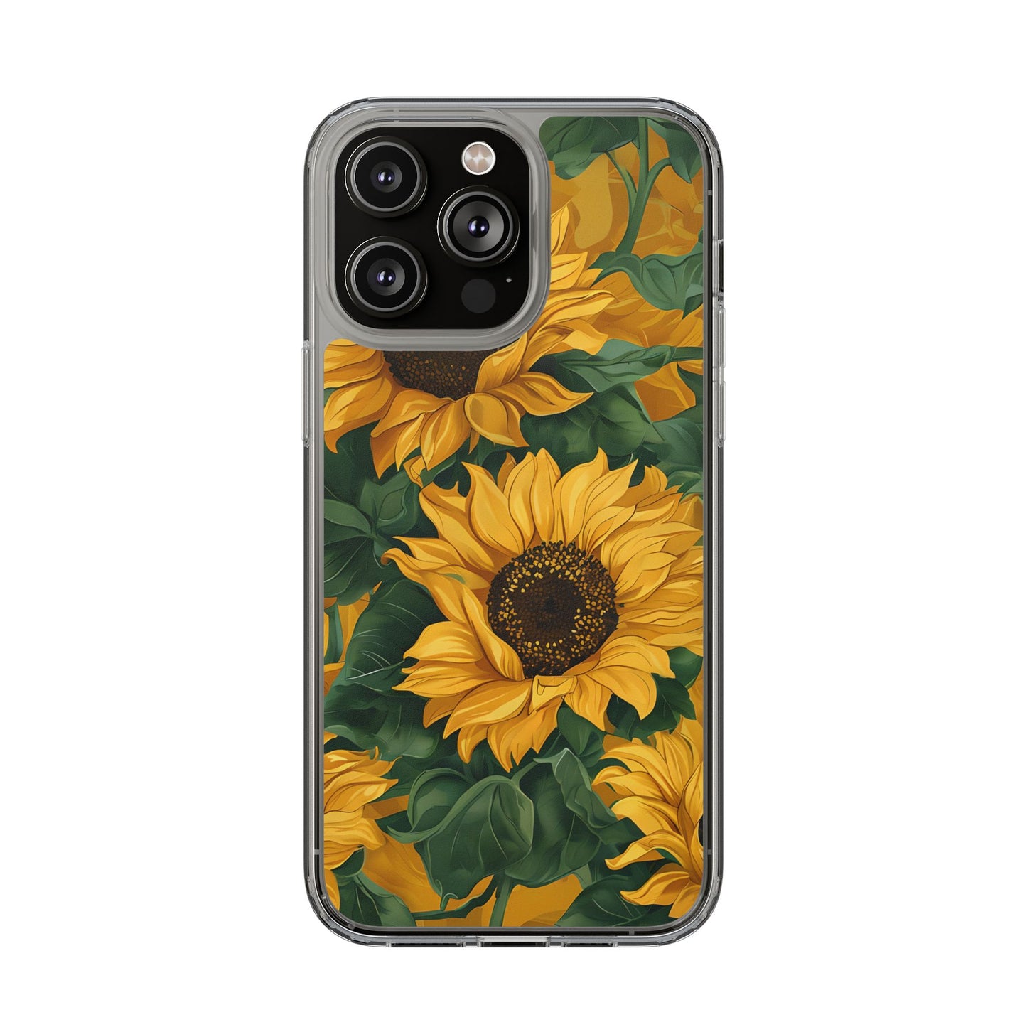 Sunflower Clear Phone Case – Stylish Floral Protective Cover