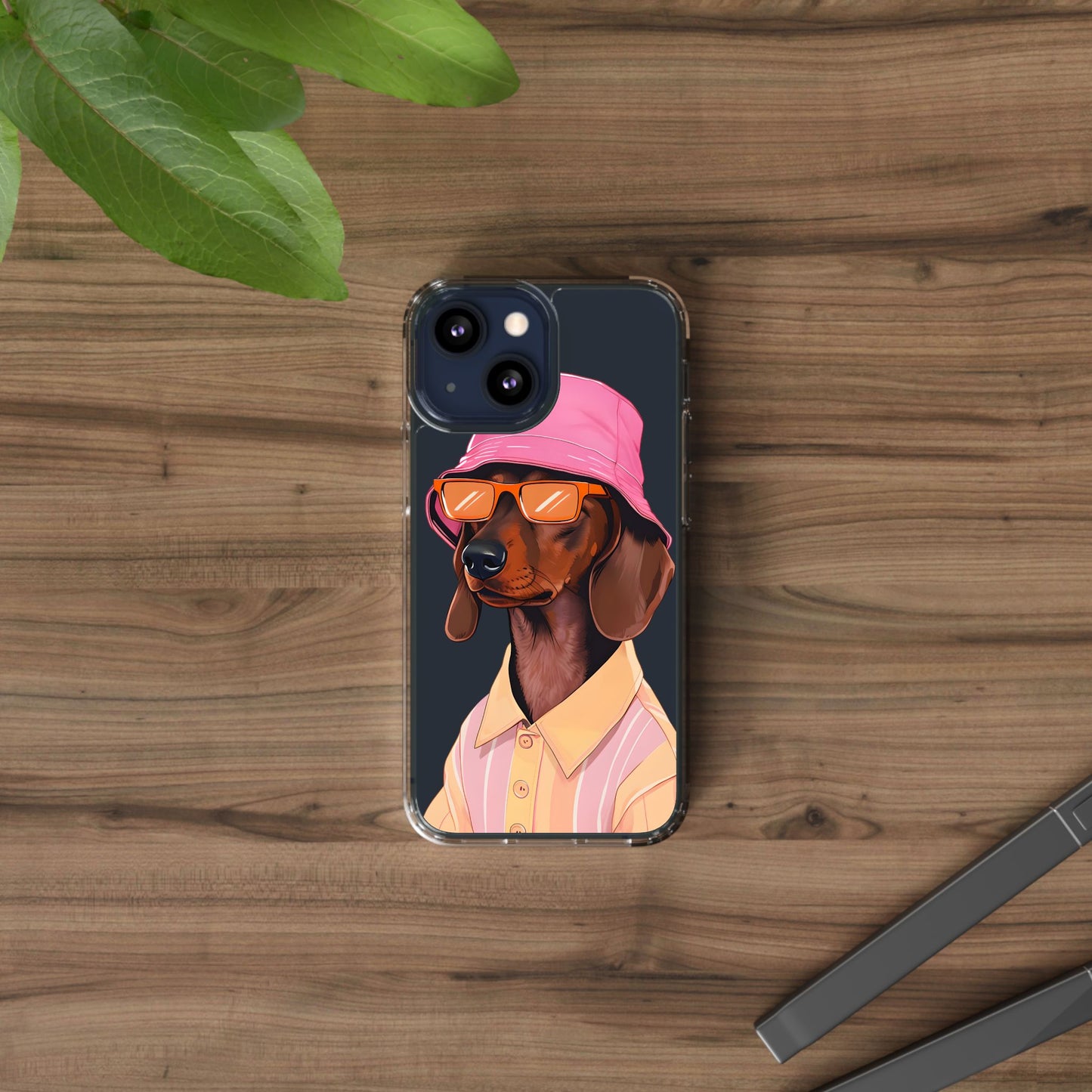 Cool Dachshund Clear Phone Case - Stylish Dog Design for Pet Lovers
