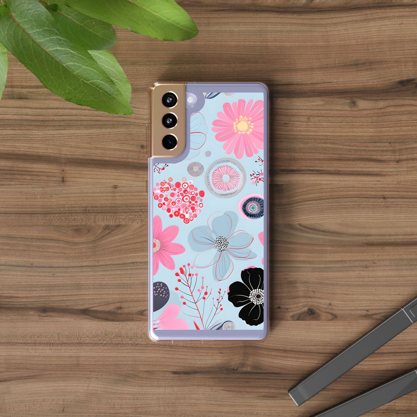 Floral Clear Phone Case - Bright & Colorful Design for Flower Lovers