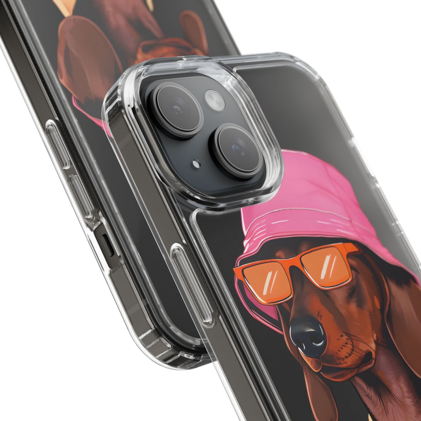 Cool Dachshund Clear Phone Case - Stylish Dog Design for Pet Lovers