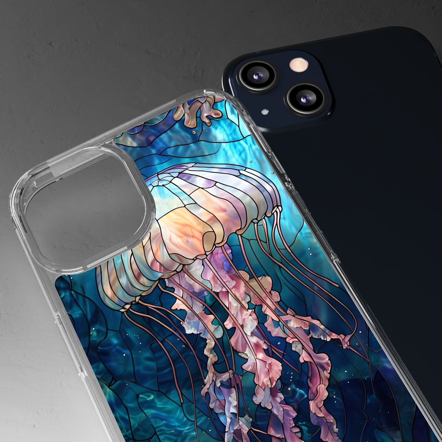 Ocean Jellyfish Clear Phone Case - Vibrant Marine Design for iPhone