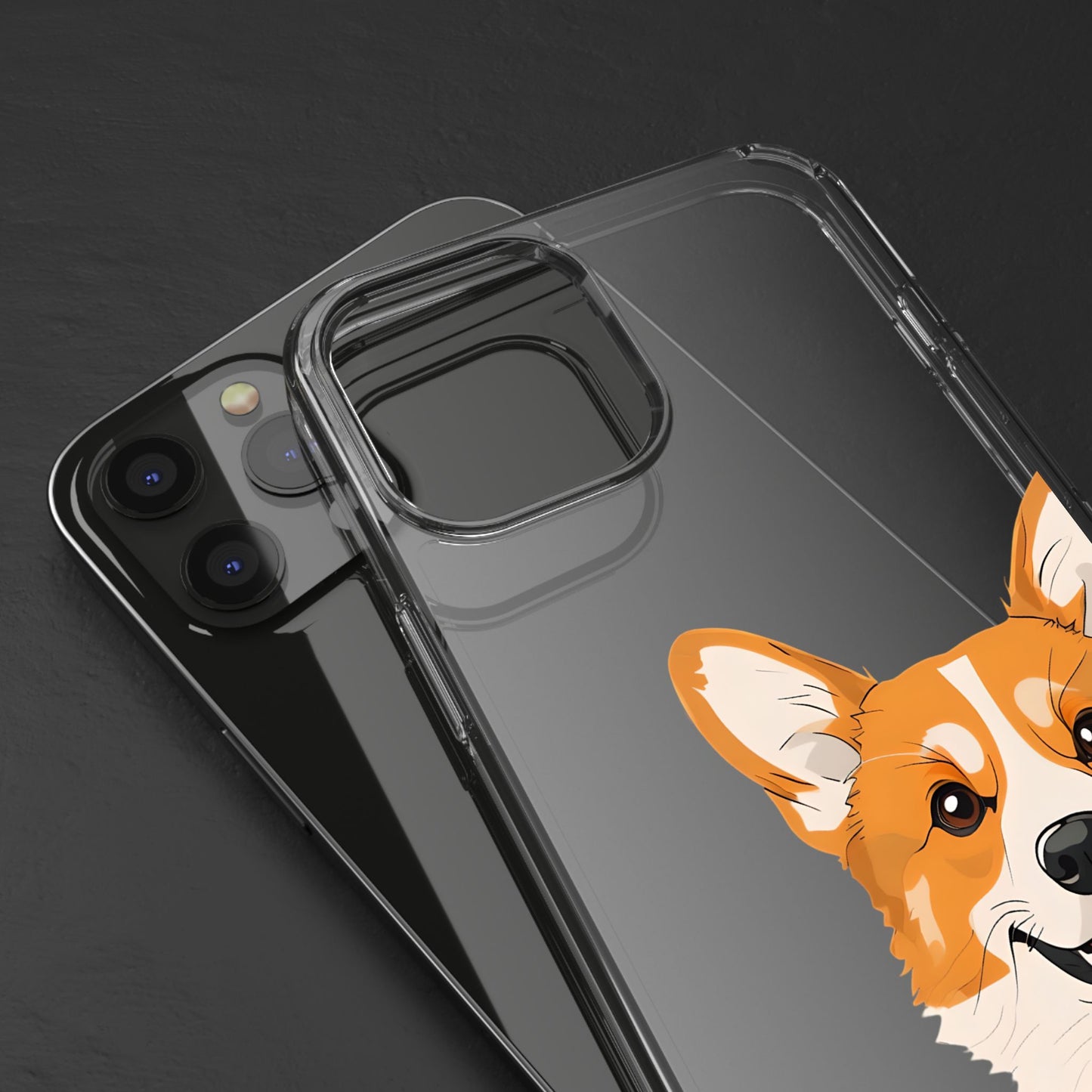 Cute Corgi Clear Phone Case - Pet Lover's Accessory