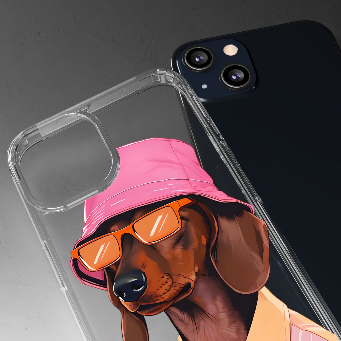 Cool Dachshund Clear Phone Case - Stylish Dog Design for Pet Lovers