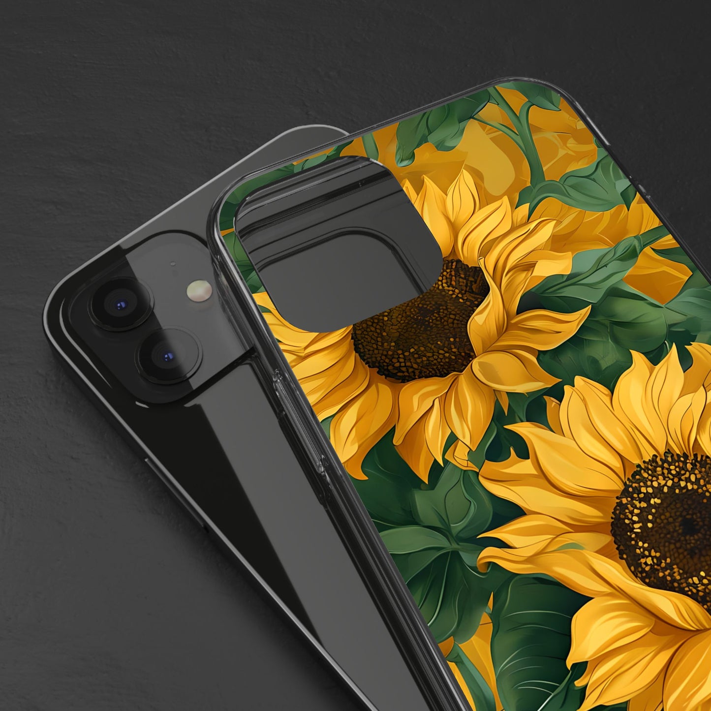 Sunflower Clear Phone Case – Stylish Floral Protective Cover