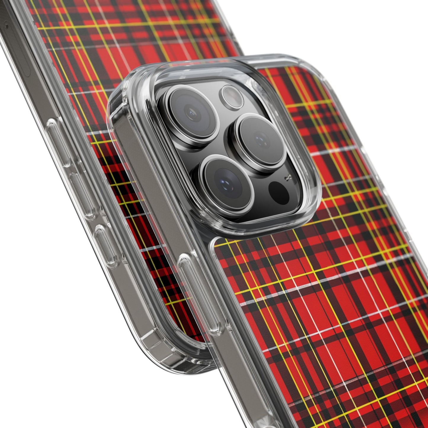 Plaid Clear Phone Case - Stylish and Durable Protective Cover