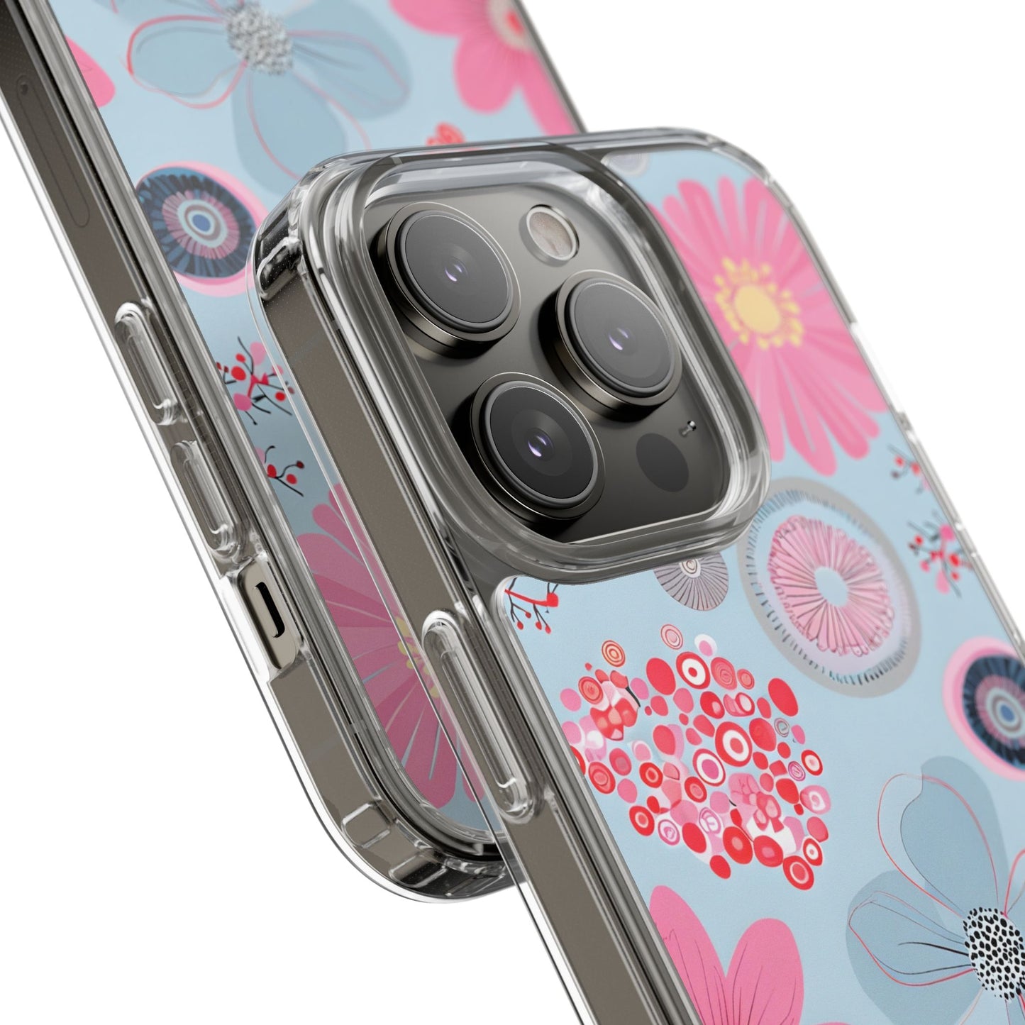 Floral Clear Phone Case - Bright & Colorful Design for Flower Lovers
