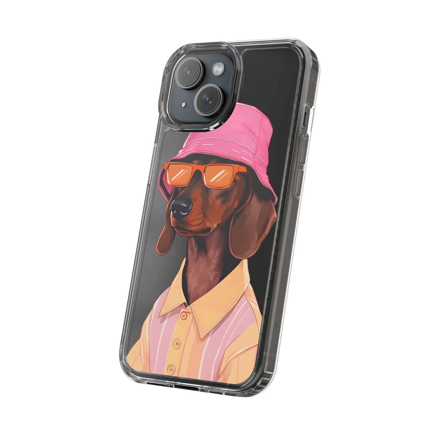 Cool Dachshund Clear Phone Case - Stylish Dog Design for Pet Lovers