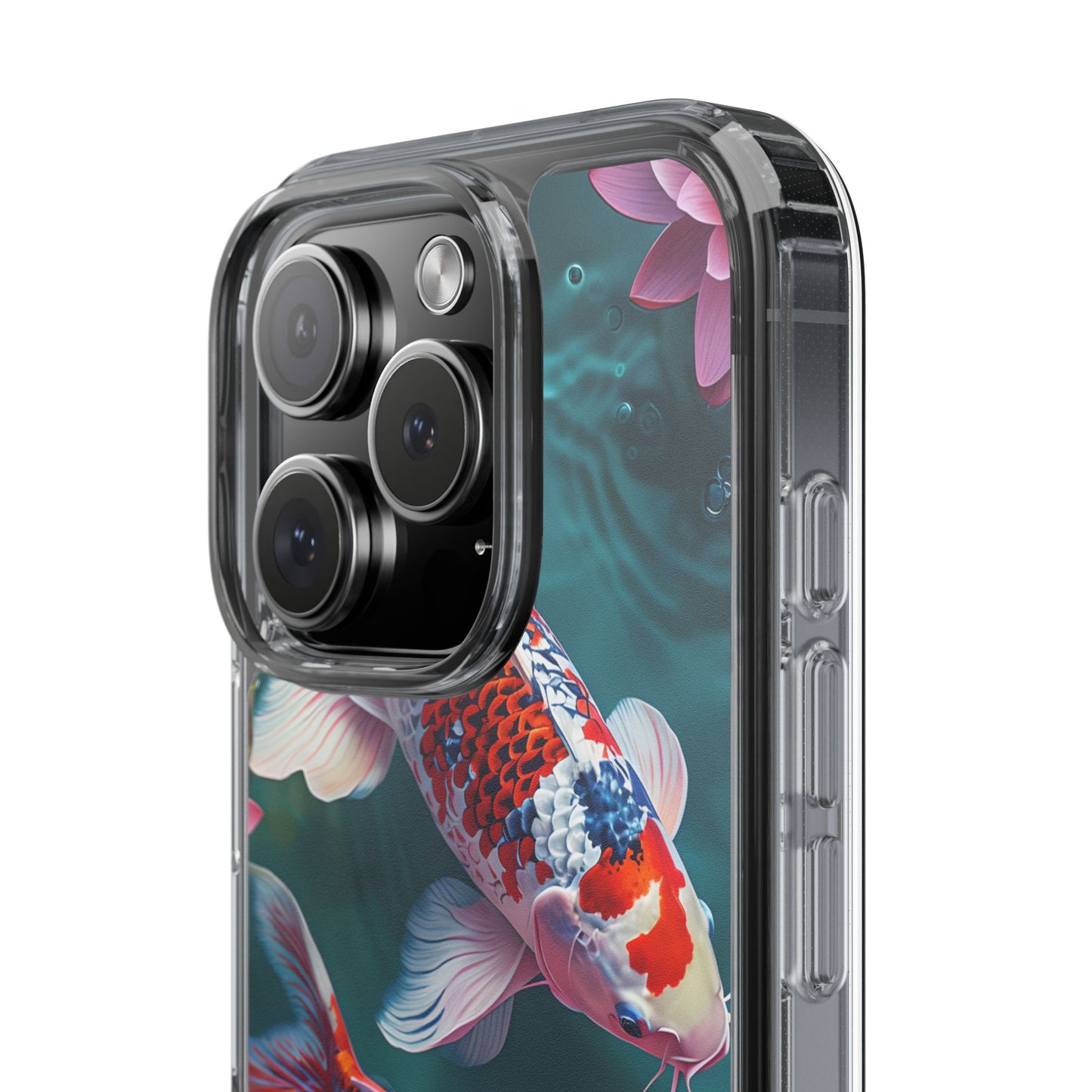 Koi Fish Clear Phone Case - Stylish Transparent Protector for Nature Lovers