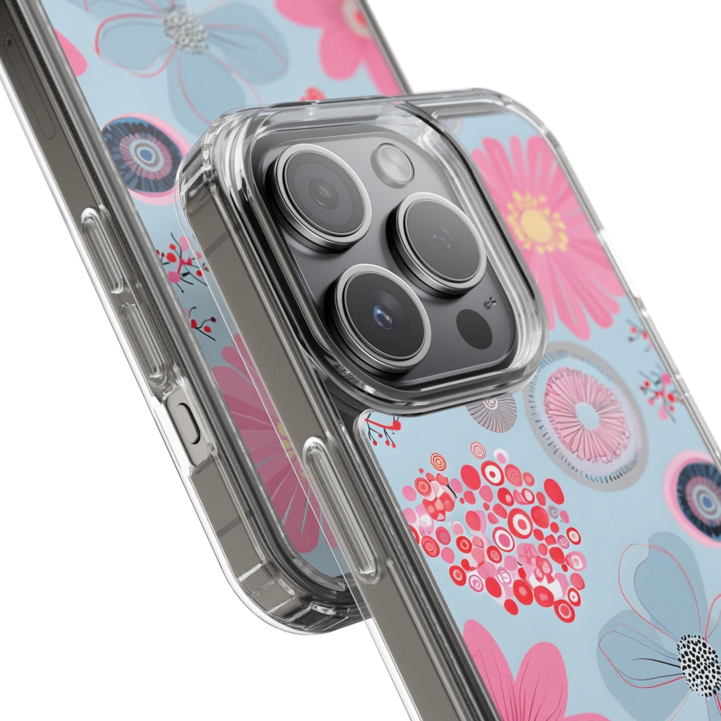 Floral Clear Phone Case - Bright & Colorful Design for Flower Lovers