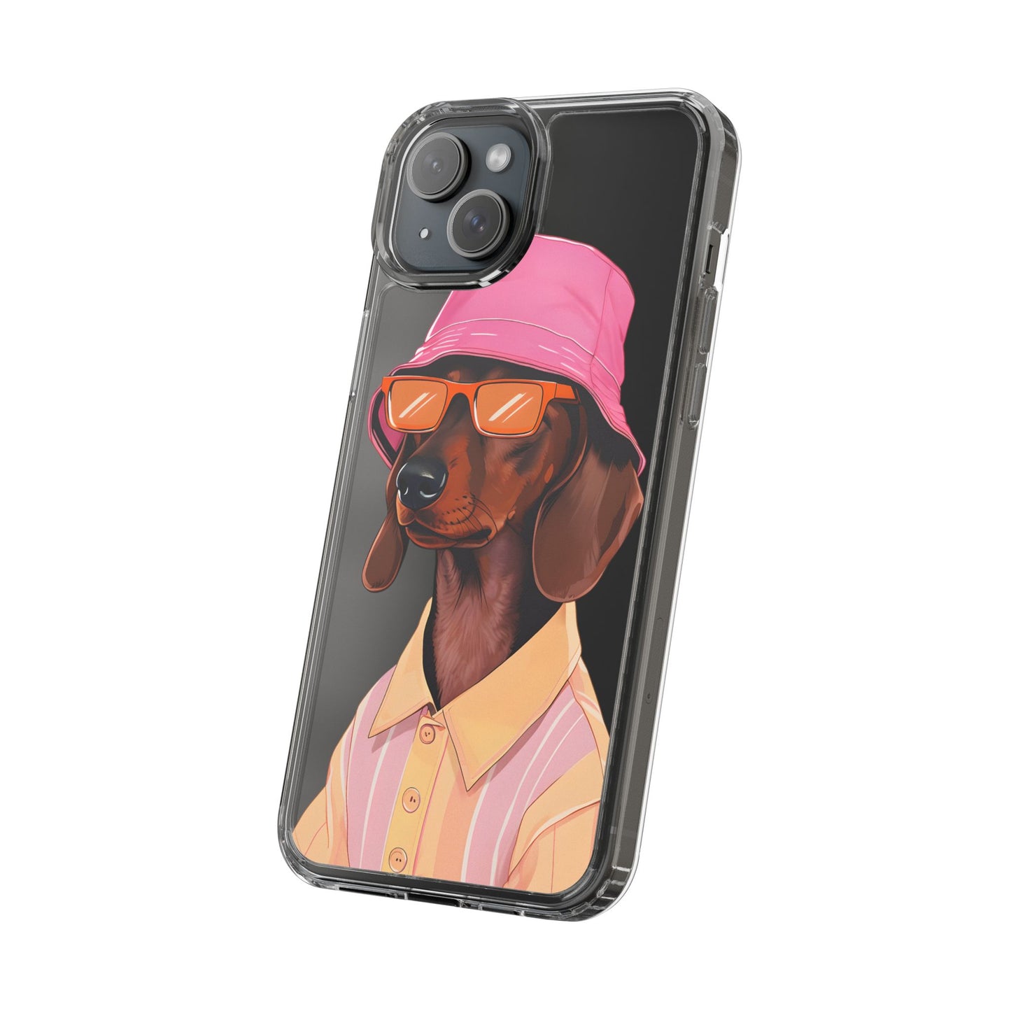 Cool Dachshund Clear Phone Case - Stylish Dog Design for Pet Lovers