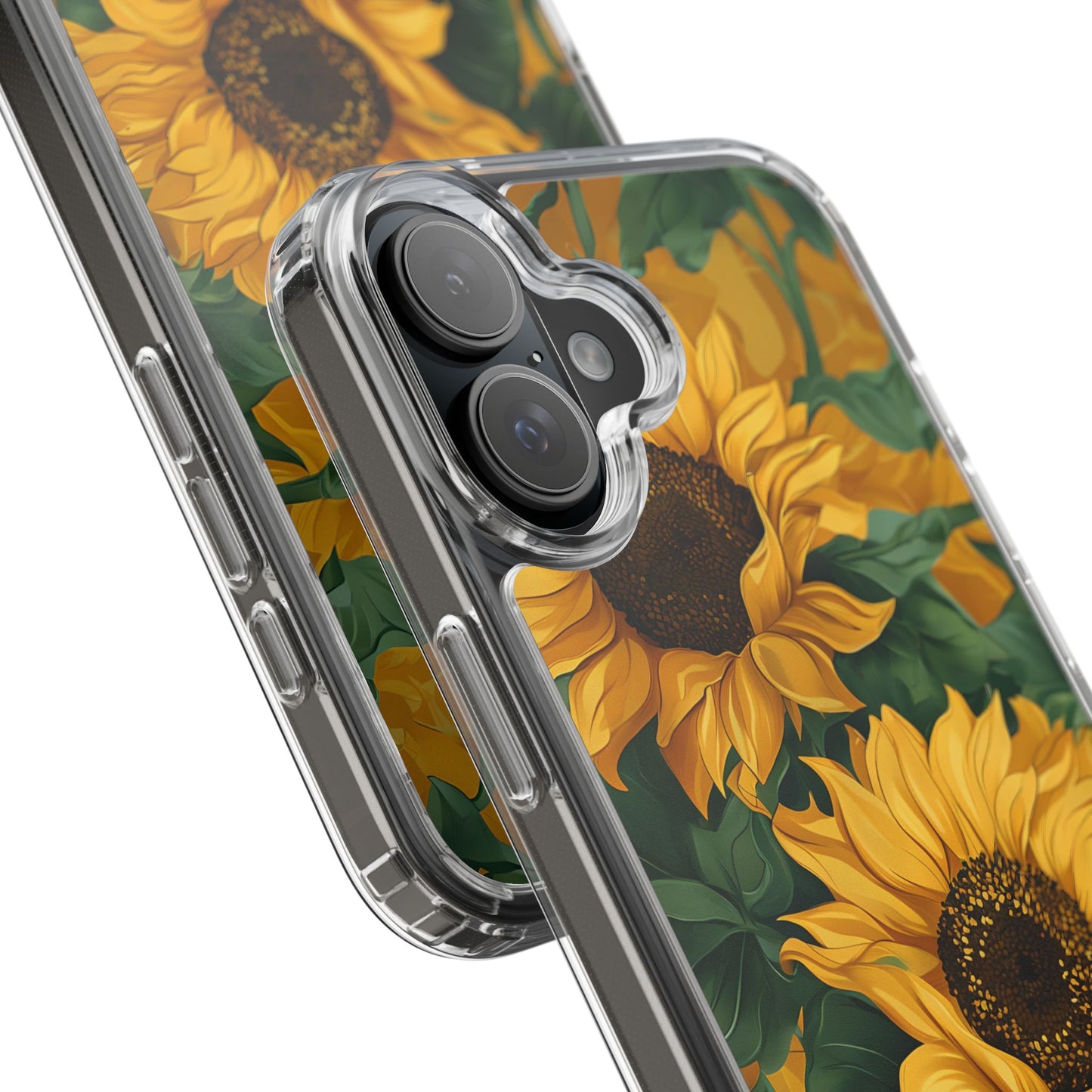 Sunflower Clear Phone Case – Stylish Floral Protective Cover