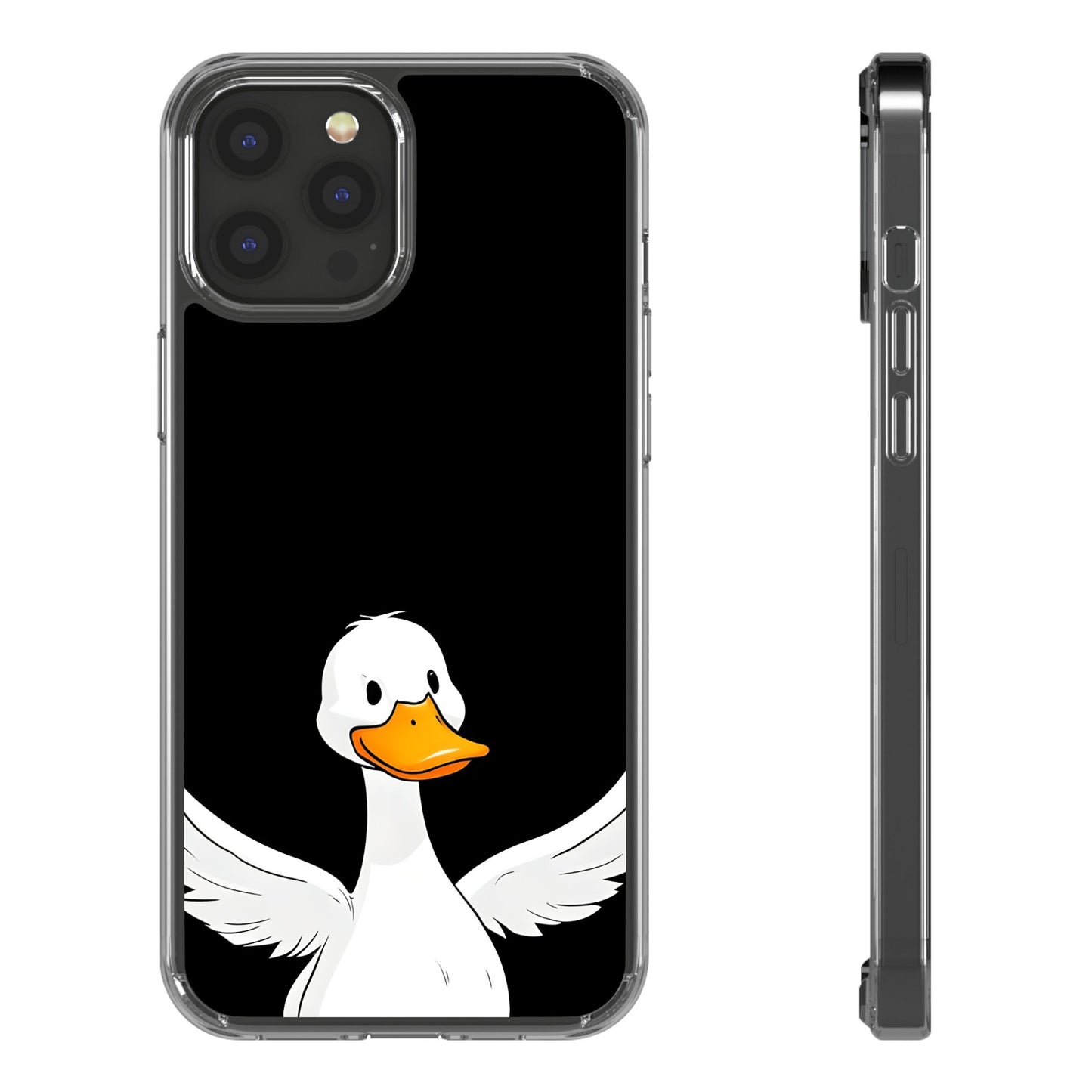 Cute Duck Clear Phone Case - Fun Animal Design for iPhone