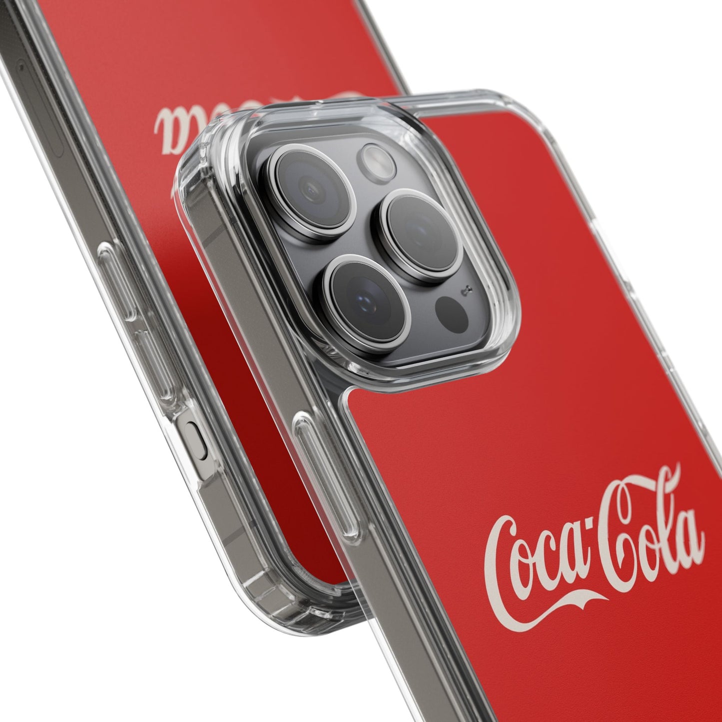 Coca-Cola Clear Phone Cases, Retro Style, Gift for Cola Lovers, Trendy Accessories, Customizable Phone Cover, Fun Collectible