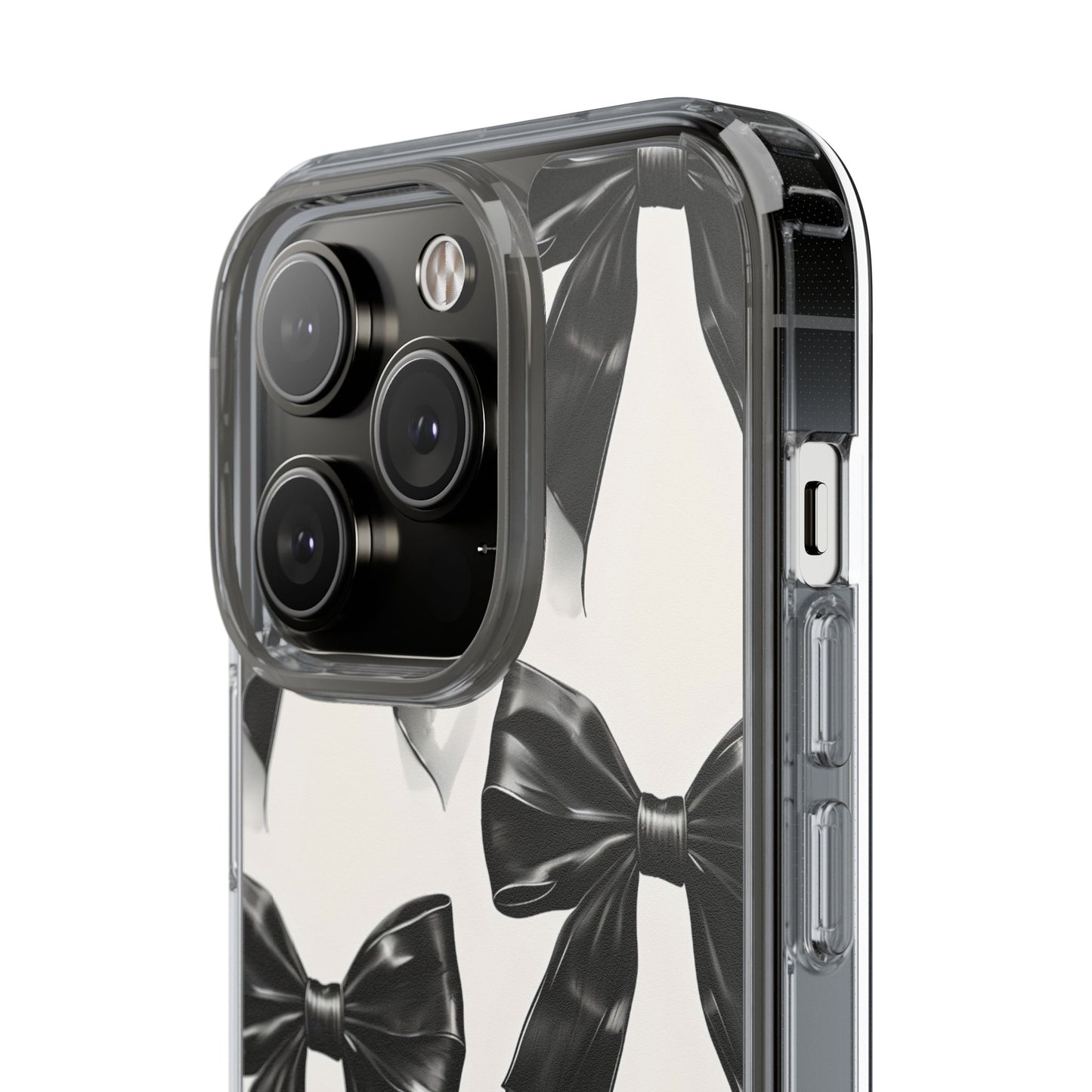 Elegant Bow Clear Phone Case - Stylish & Protective