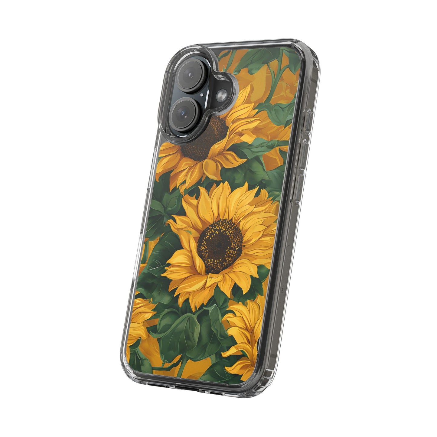 Sunflower Clear Phone Case – Stylish Floral Protective Cover