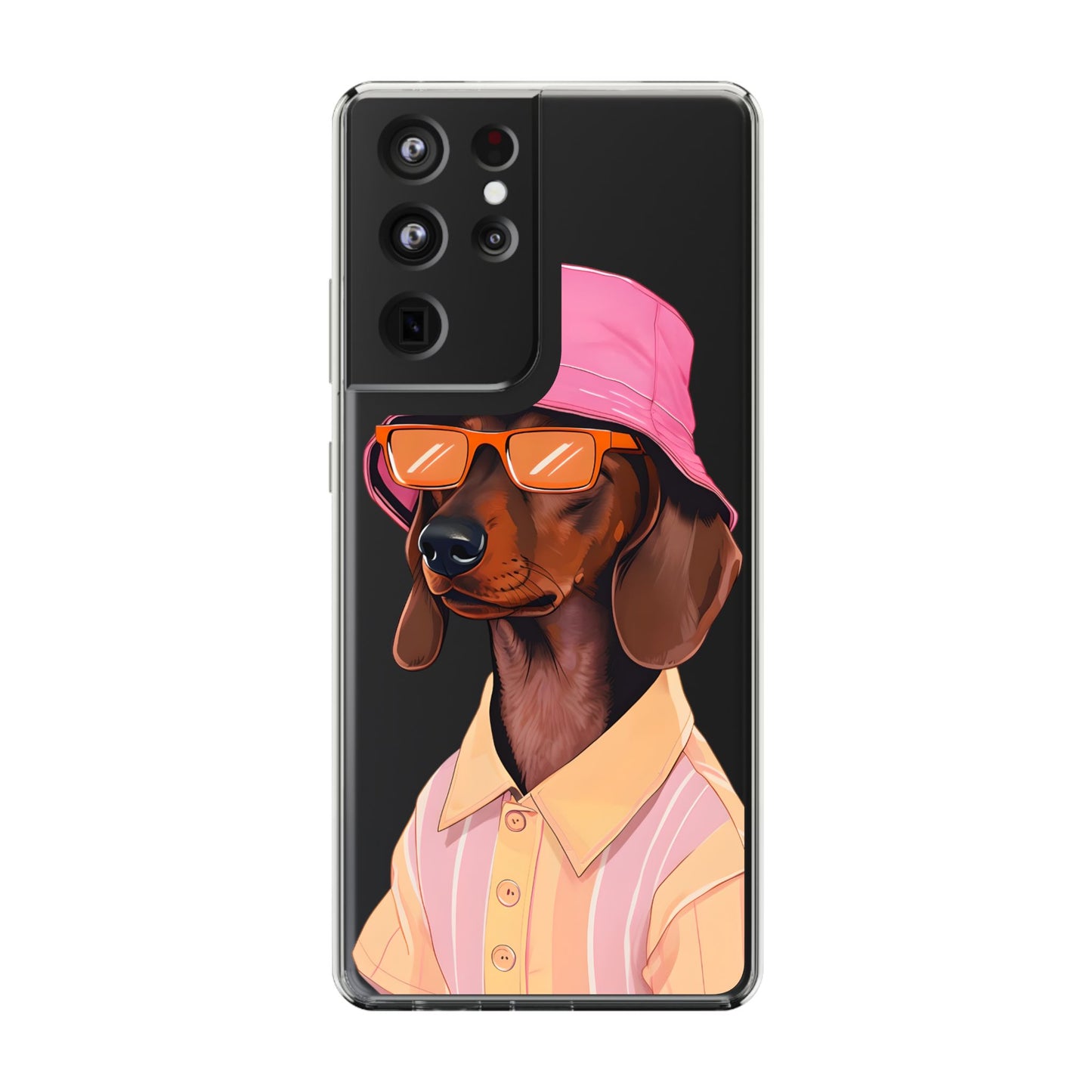 Cool Dachshund Clear Phone Case - Stylish Dog Design for Pet Lovers