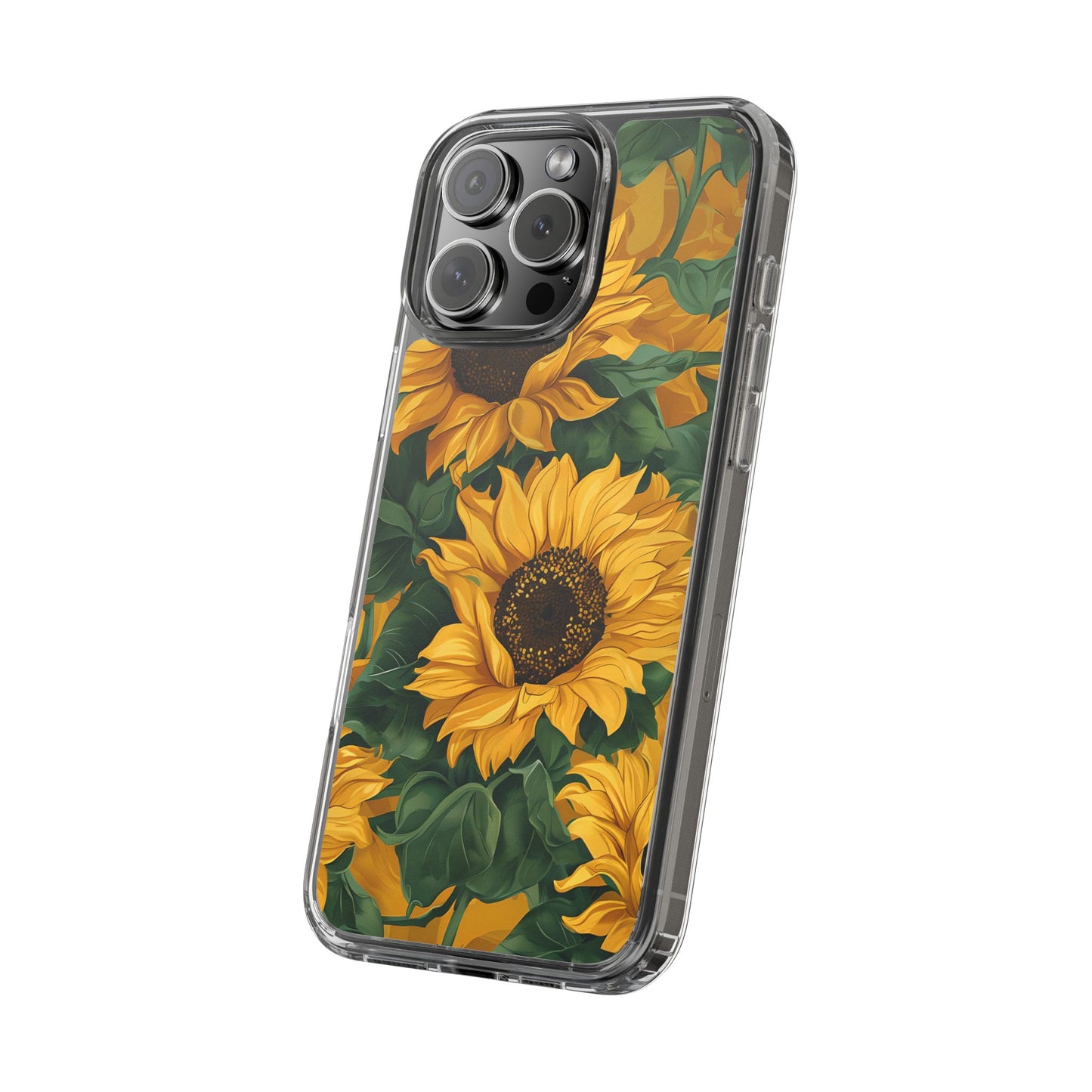 Sunflower Clear Phone Case – Stylish Floral Protective Cover