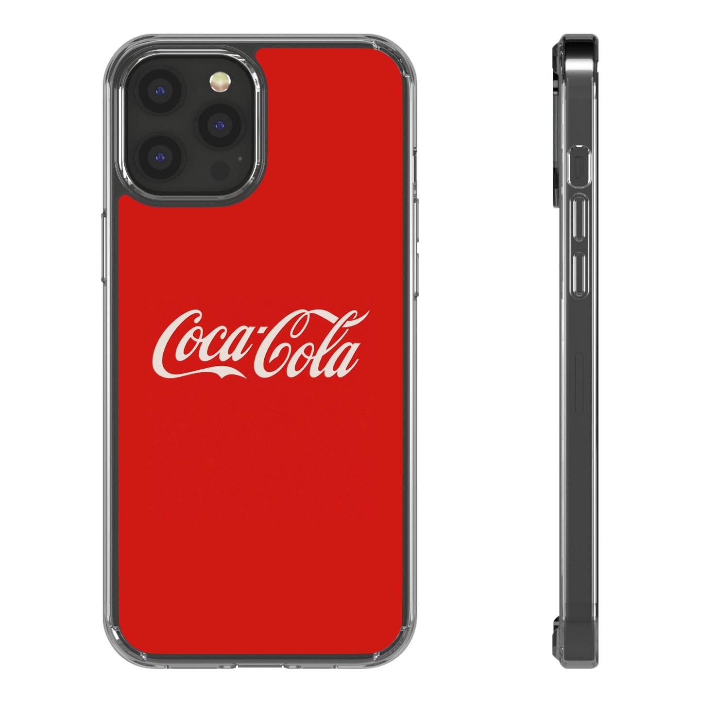 Coca-Cola Clear Phone Cases, Retro Style, Gift for Cola Lovers, Trendy Accessories, Customizable Phone Cover, Fun Collectible