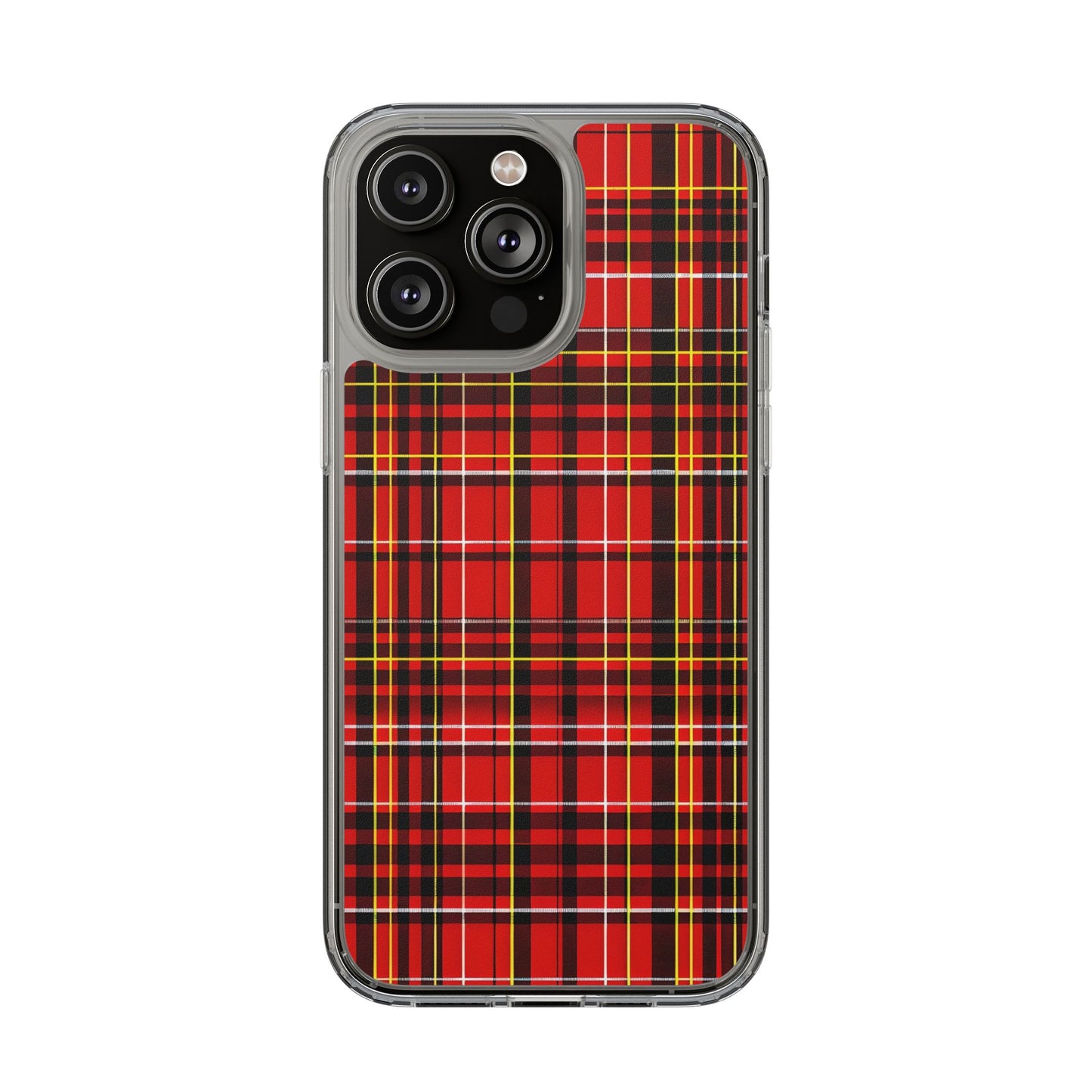 Plaid Clear Phone Case - Stylish and Durable Protective Cover