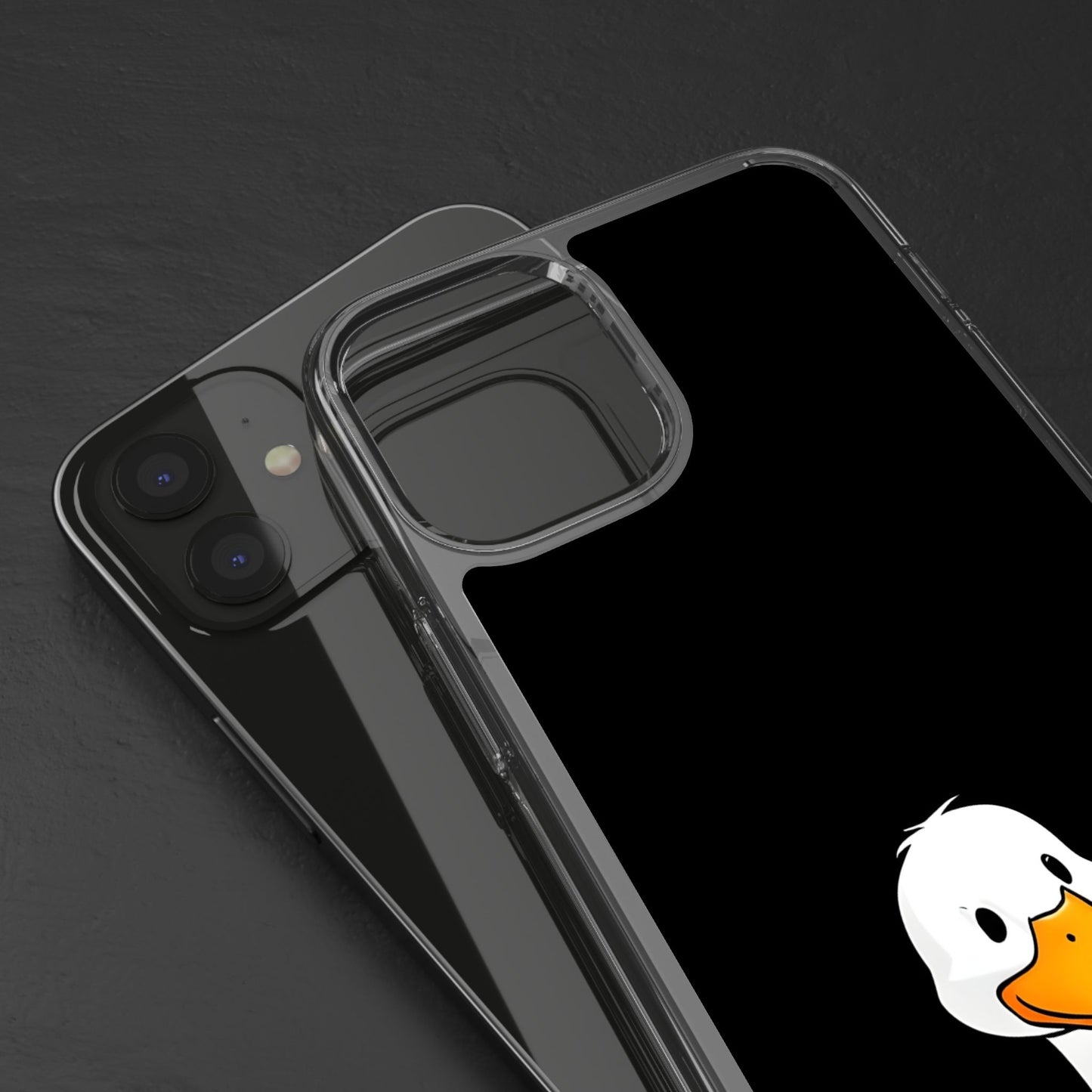 Cute Duck Clear Phone Case - Fun Animal Design for iPhone