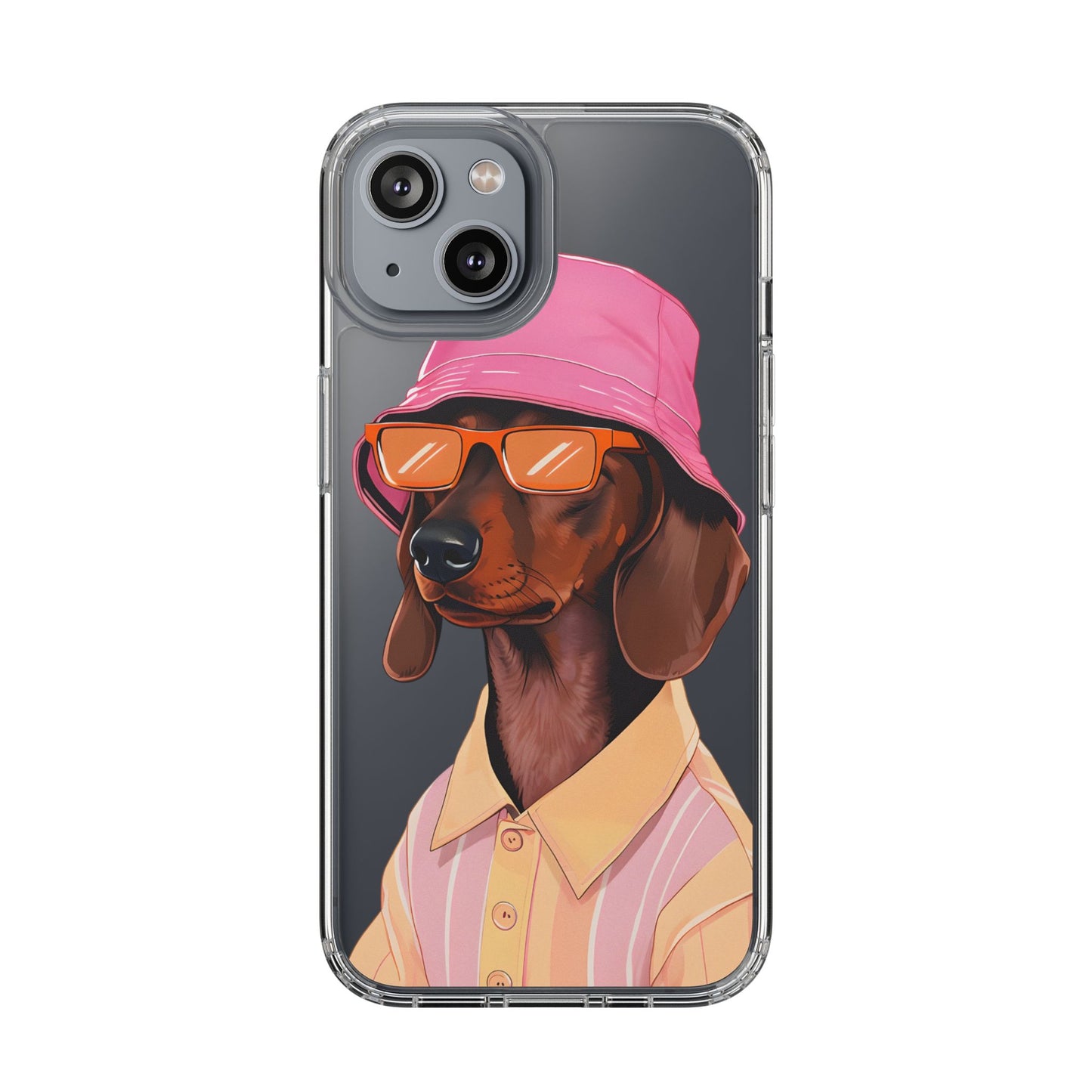 Cool Dachshund Clear Phone Case - Stylish Dog Design for Pet Lovers