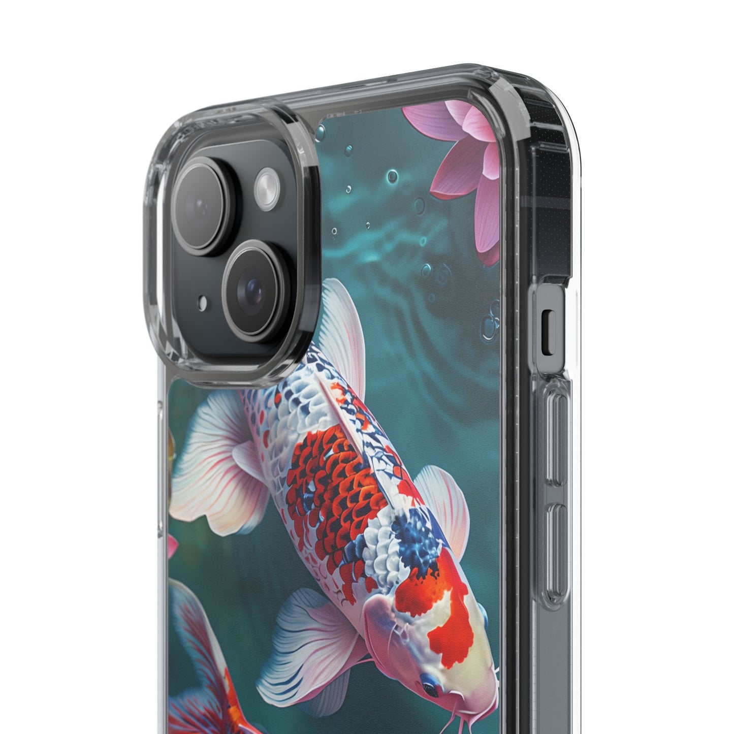 Koi Fish Clear Phone Case - Stylish Transparent Protector for Nature Lovers