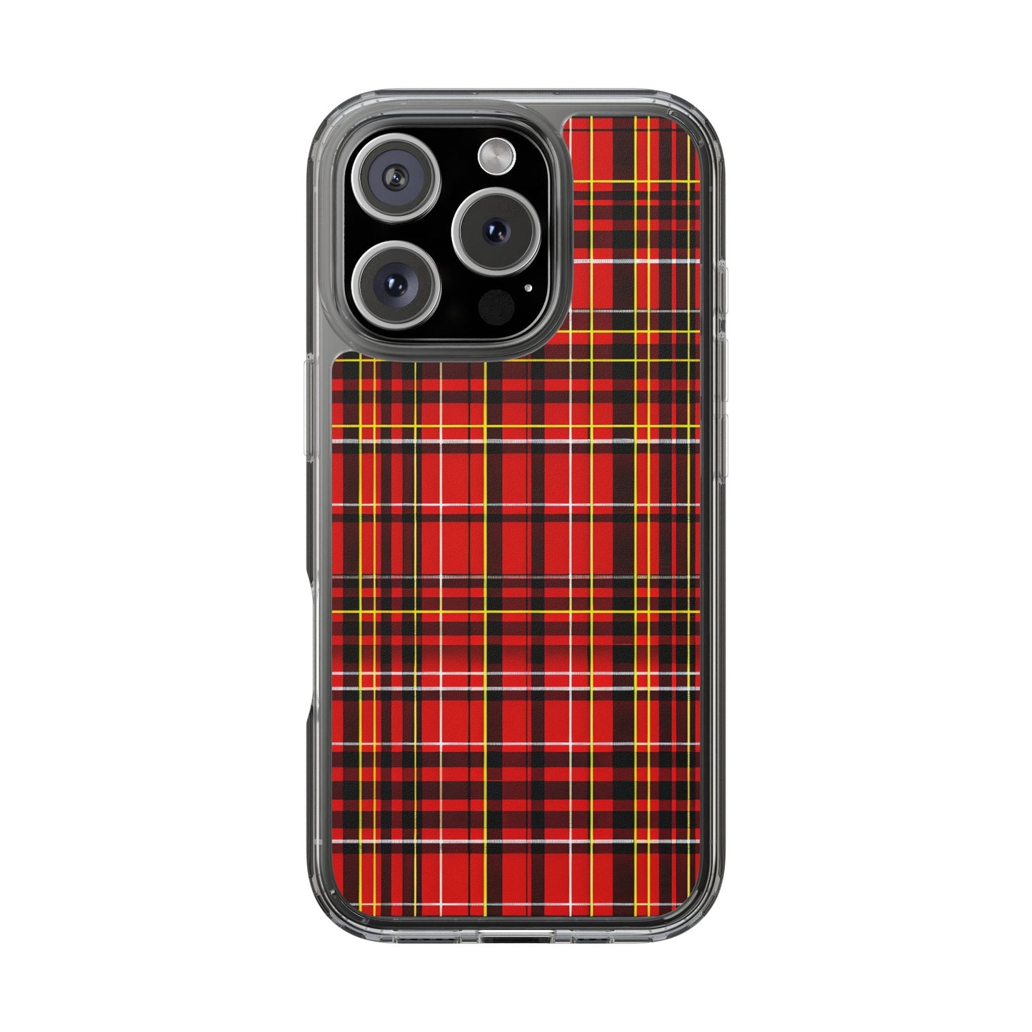 Plaid Clear Phone Case - Stylish and Durable Protective Cover