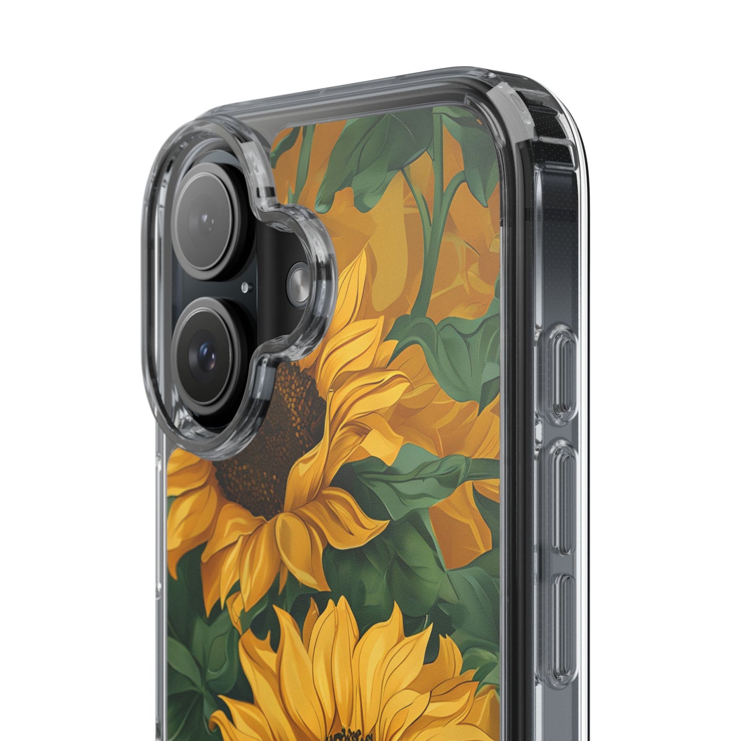 Sunflower Clear Phone Case – Stylish Floral Protective Cover