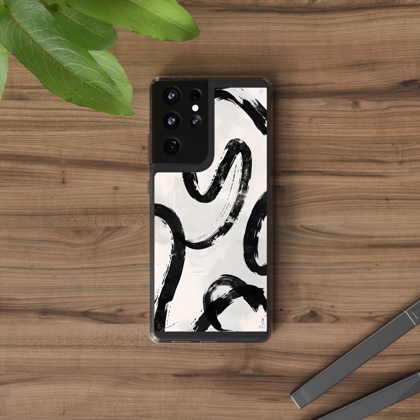 Modern Abstract Clear Phone Case, Trendy Cellphone Protector, Minimalist Style, Gift for Him or Her, Unique Phone Cover