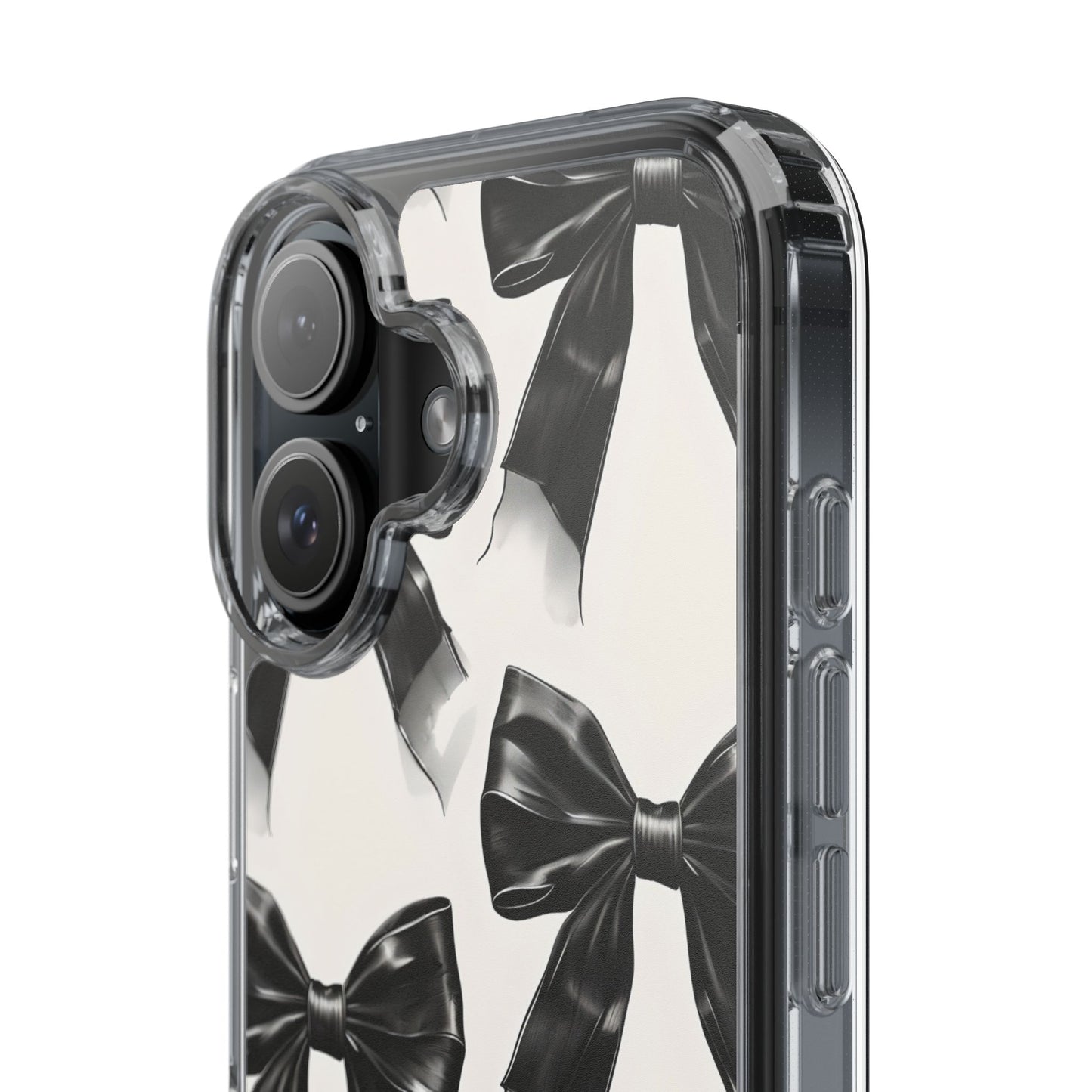 Elegant Bow Clear Phone Case - Stylish & Protective
