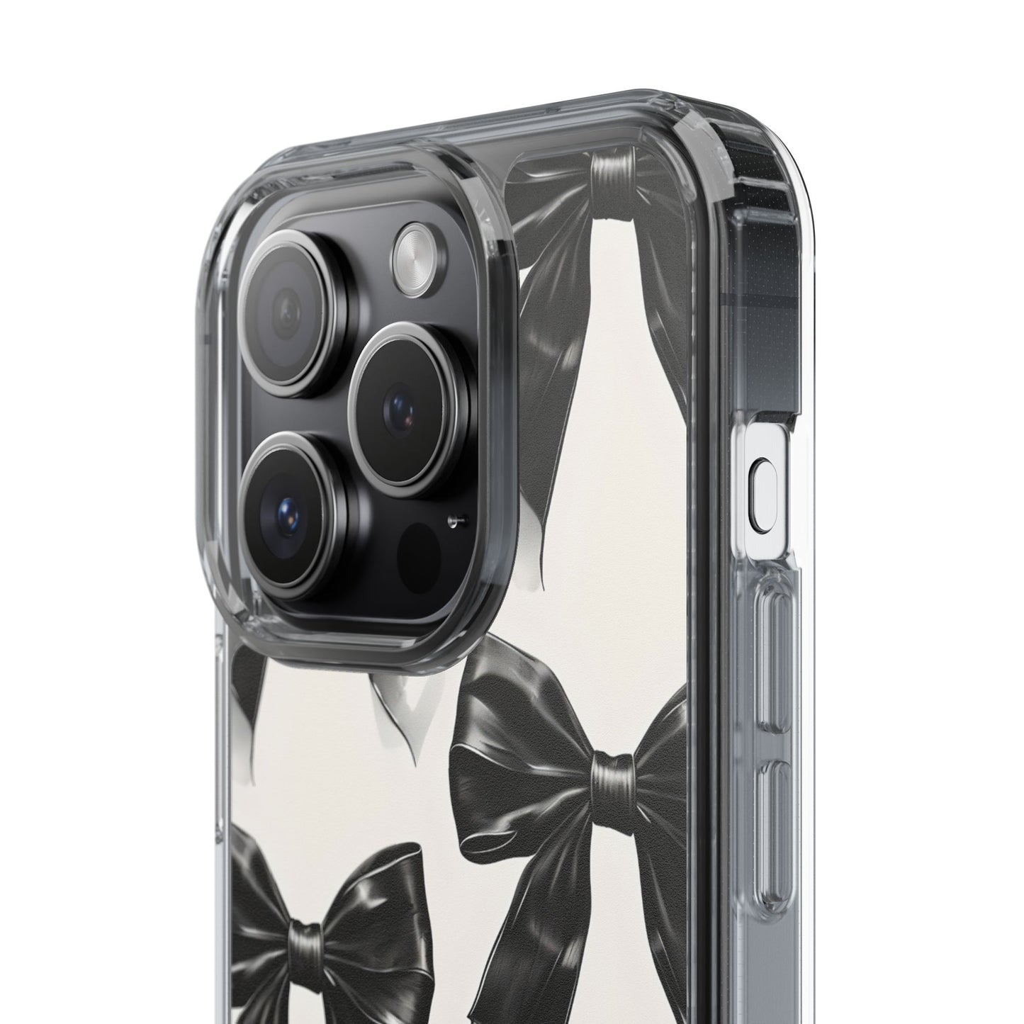 Elegant Bow Clear Phone Case - Stylish & Protective