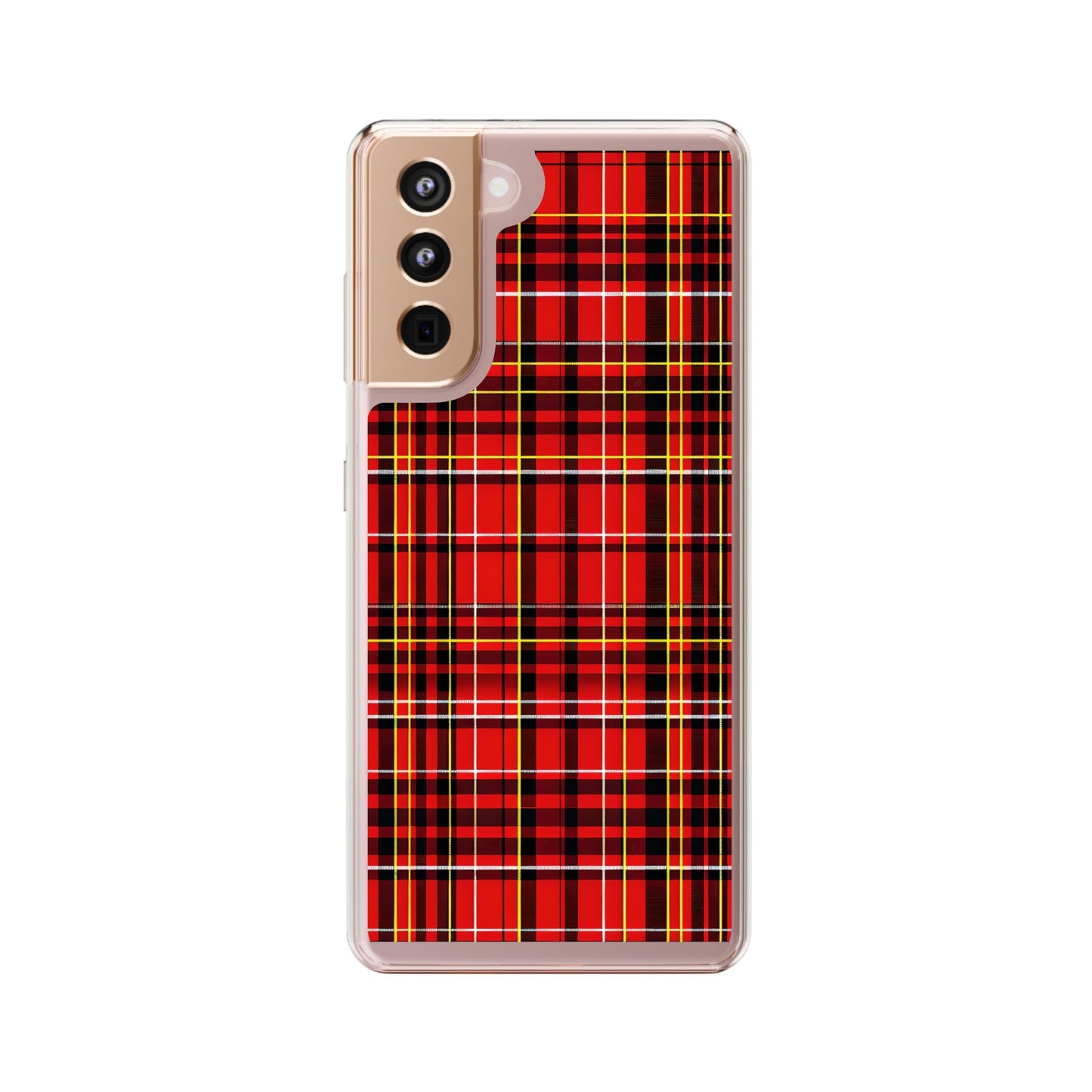 Plaid Clear Phone Case - Stylish and Durable Protective Cover