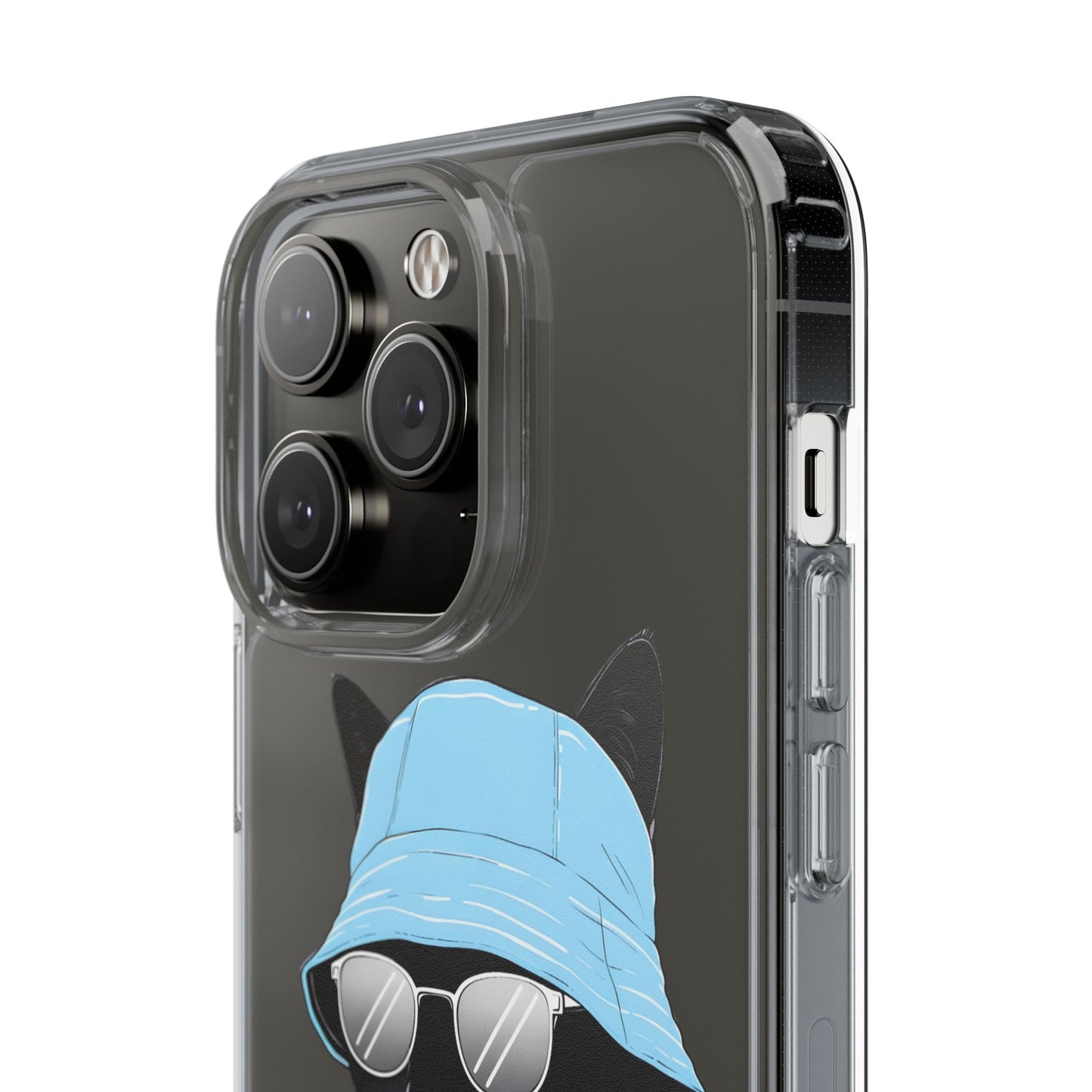 Cool Cat Phone Case with Sunglasses & Hat Design