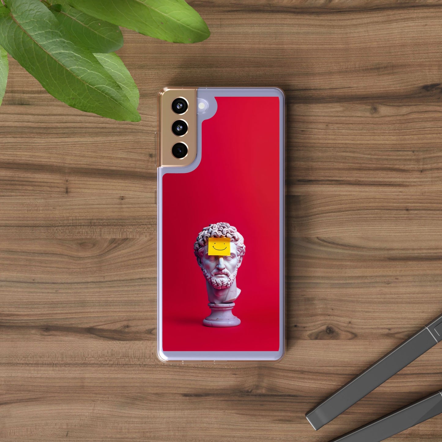 Clear Case with Smiley Face Design
