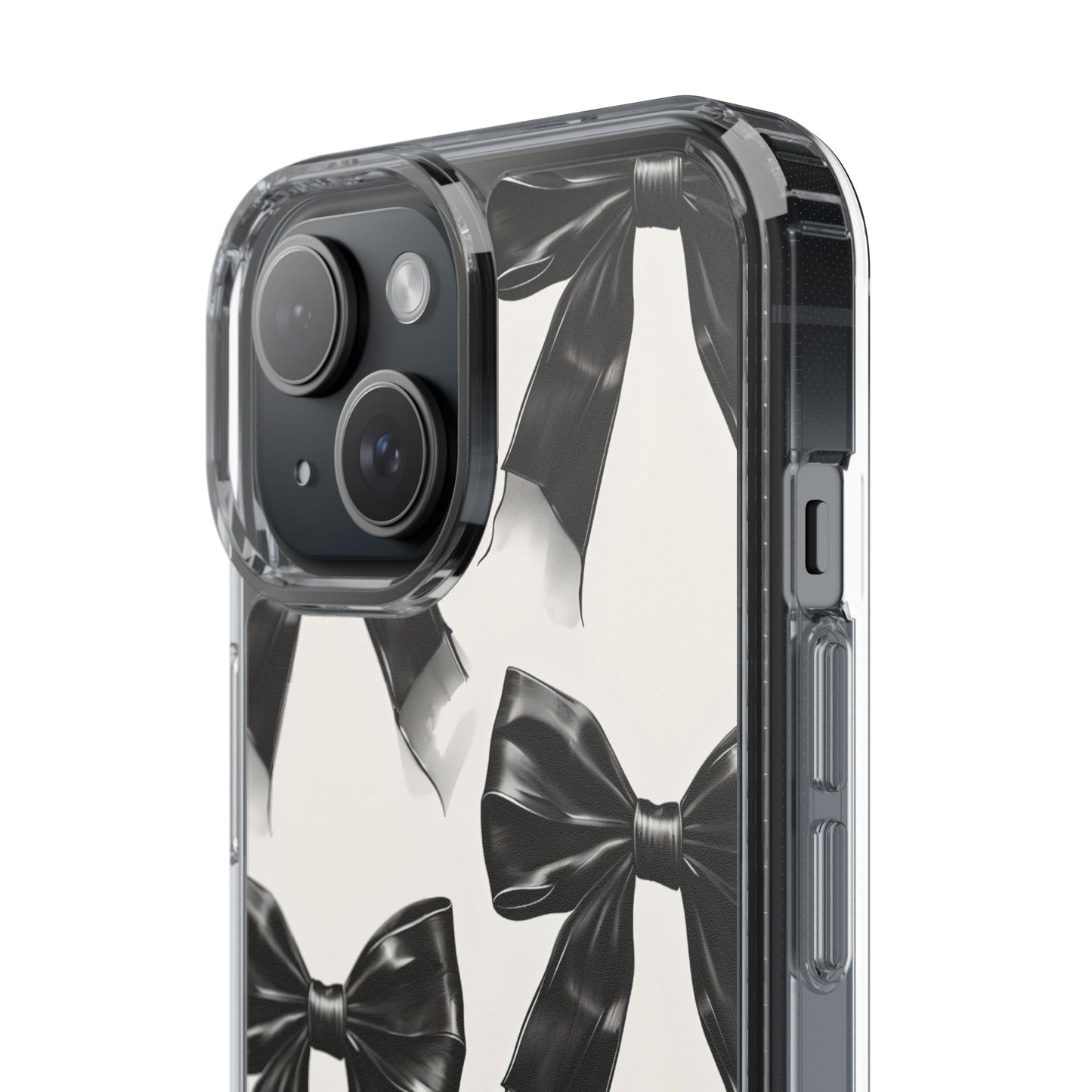 Elegant Bow Clear Phone Case - Stylish & Protective