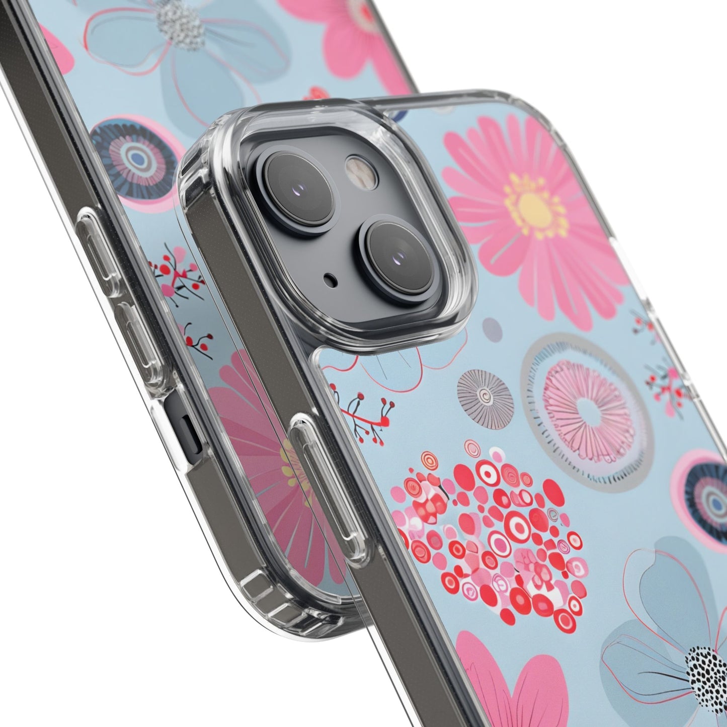 Floral Clear Phone Case - Bright & Colorful Design for Flower Lovers