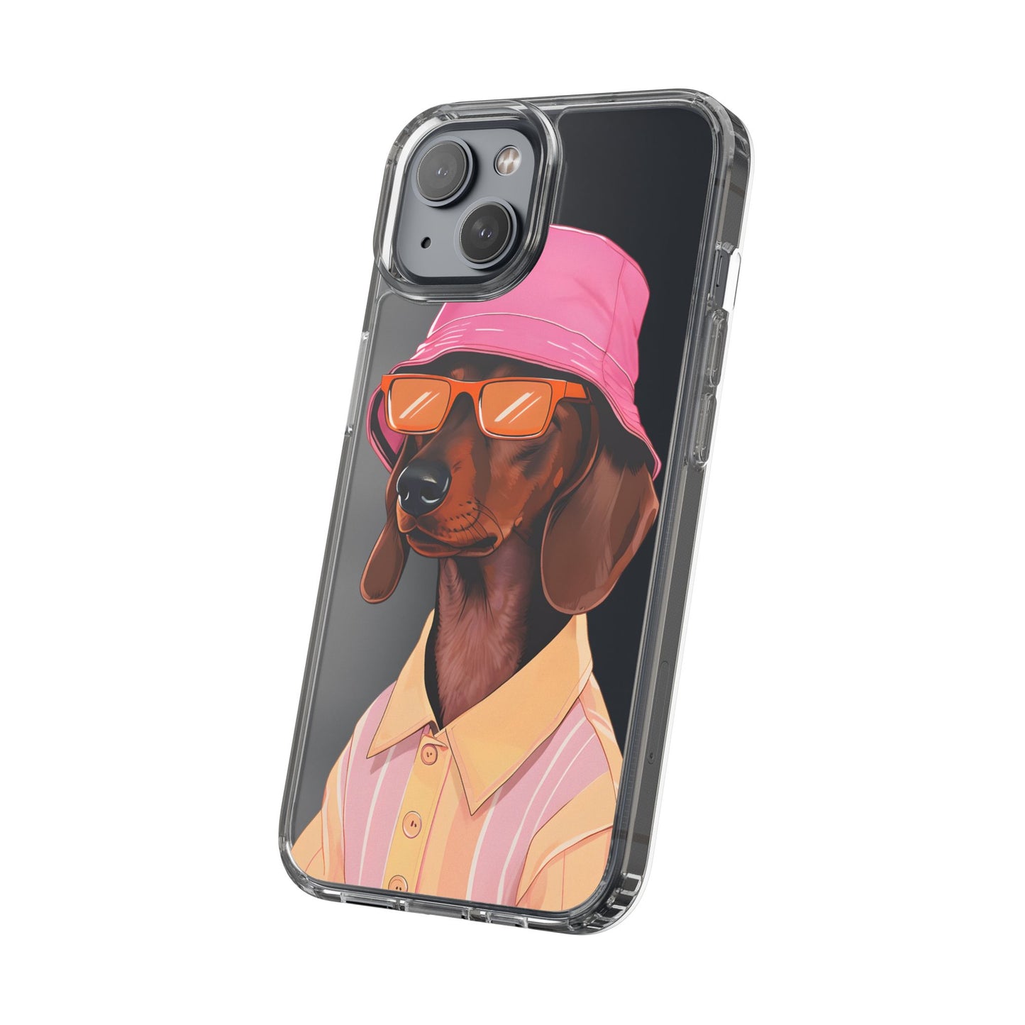 Cool Dachshund Clear Phone Case - Stylish Dog Design for Pet Lovers