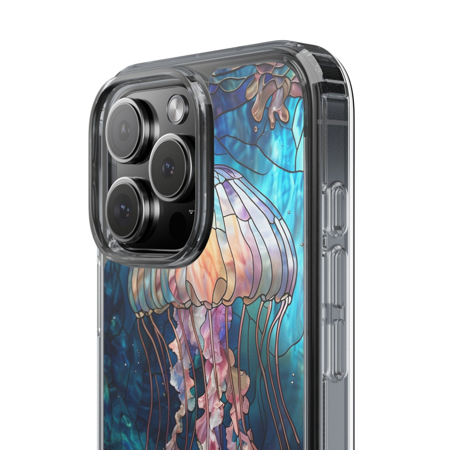 Ocean Jellyfish Clear Phone Case - Vibrant Marine Design for iPhone
