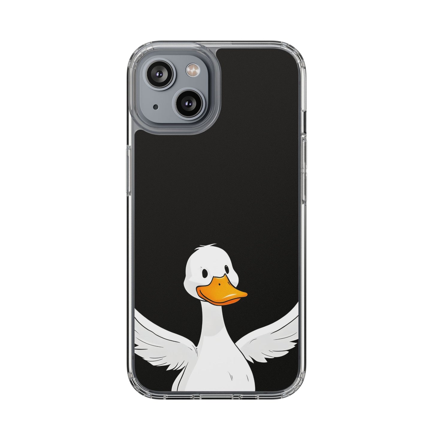 Cute Duck Clear Phone Case - Fun Animal Design for iPhone