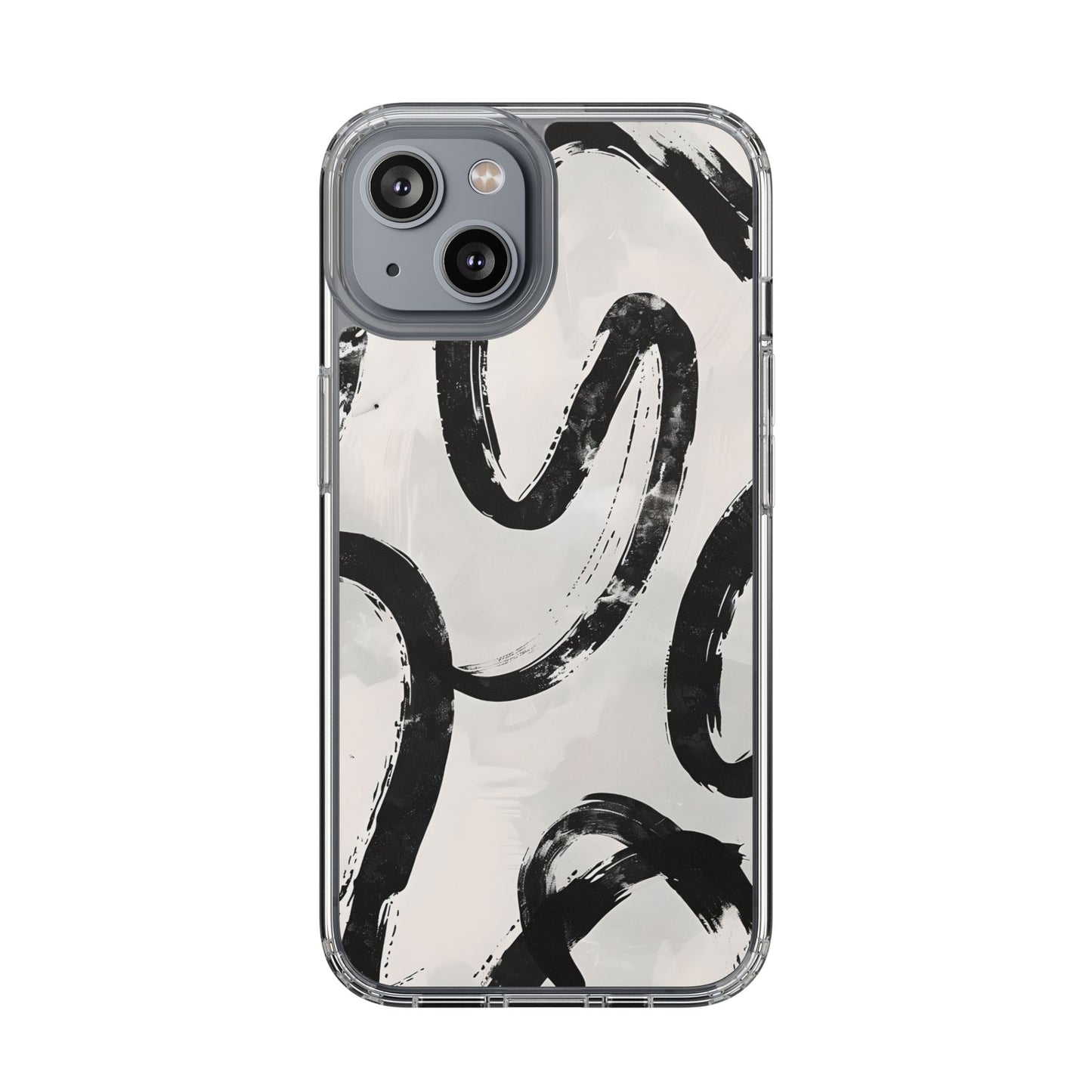 Modern Abstract Clear Phone Case, Trendy Cellphone Protector, Minimalist Style, Gift for Him or Her, Unique Phone Cover