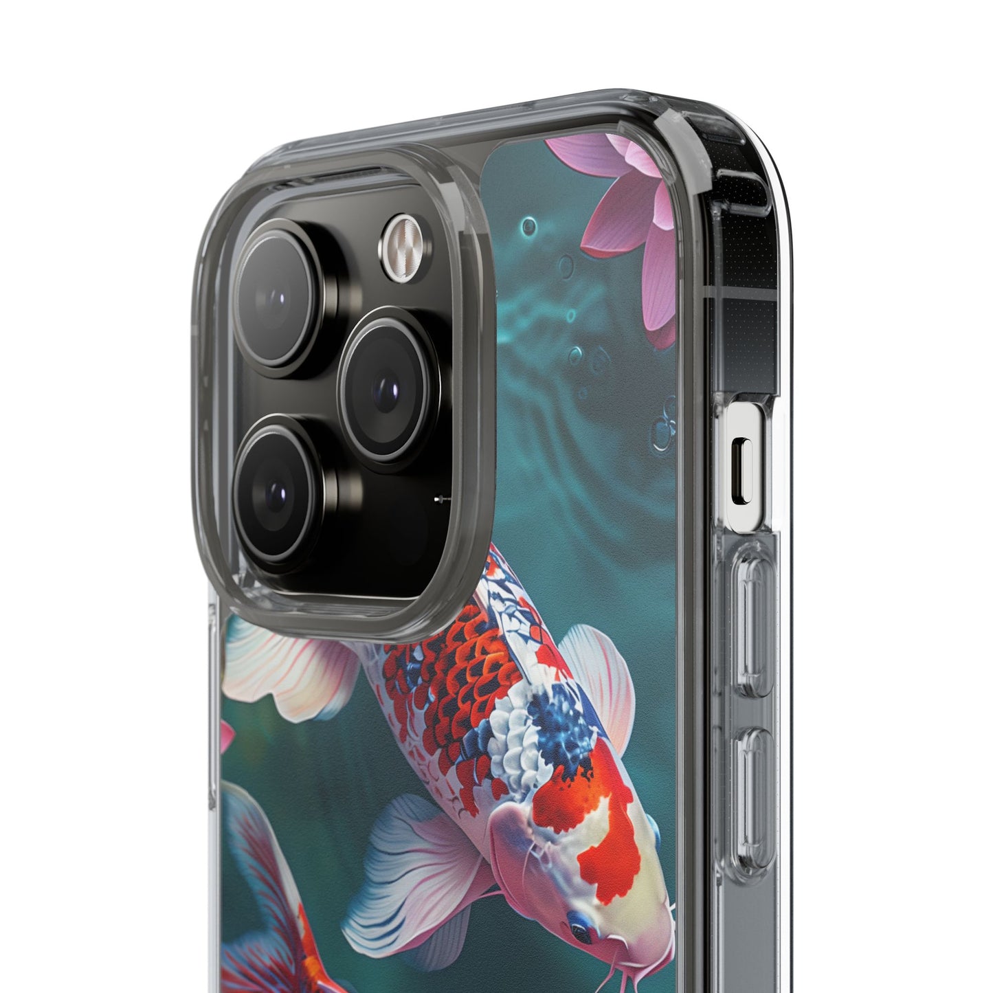 Koi Fish Clear Phone Case - Stylish Transparent Protector for Nature Lovers