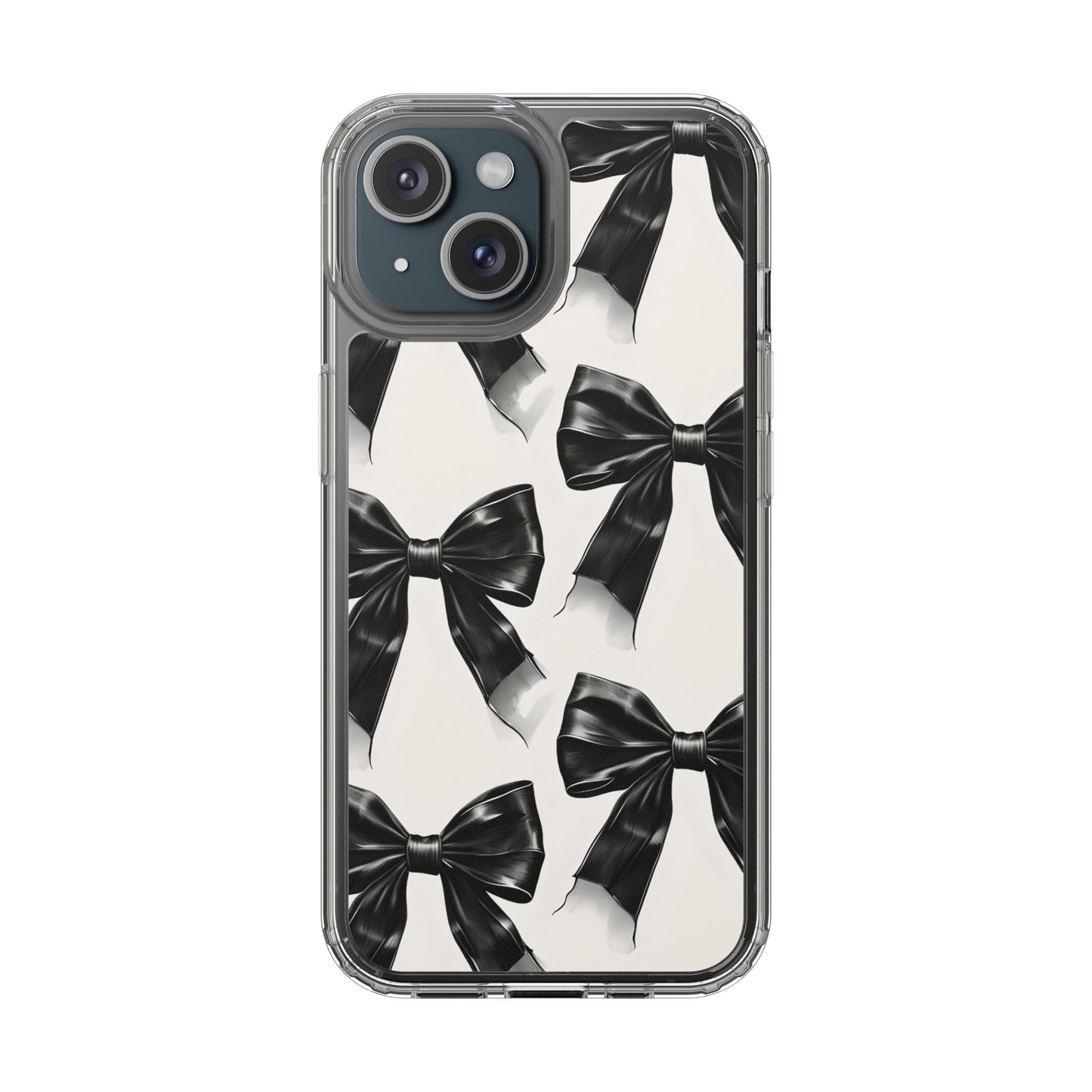Elegant Bow Clear Phone Case - Stylish & Protective