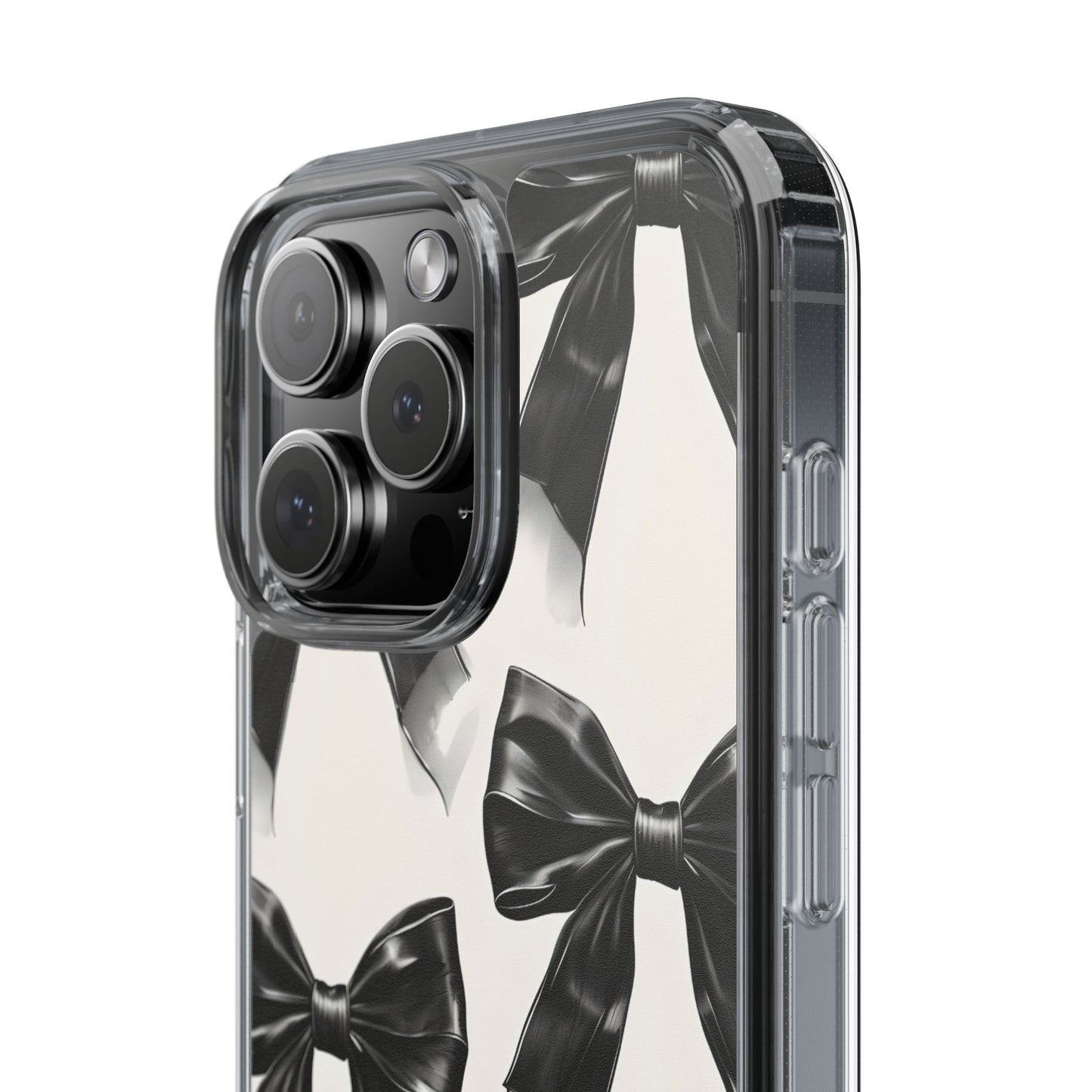 Elegant Bow Clear Phone Case - Stylish & Protective