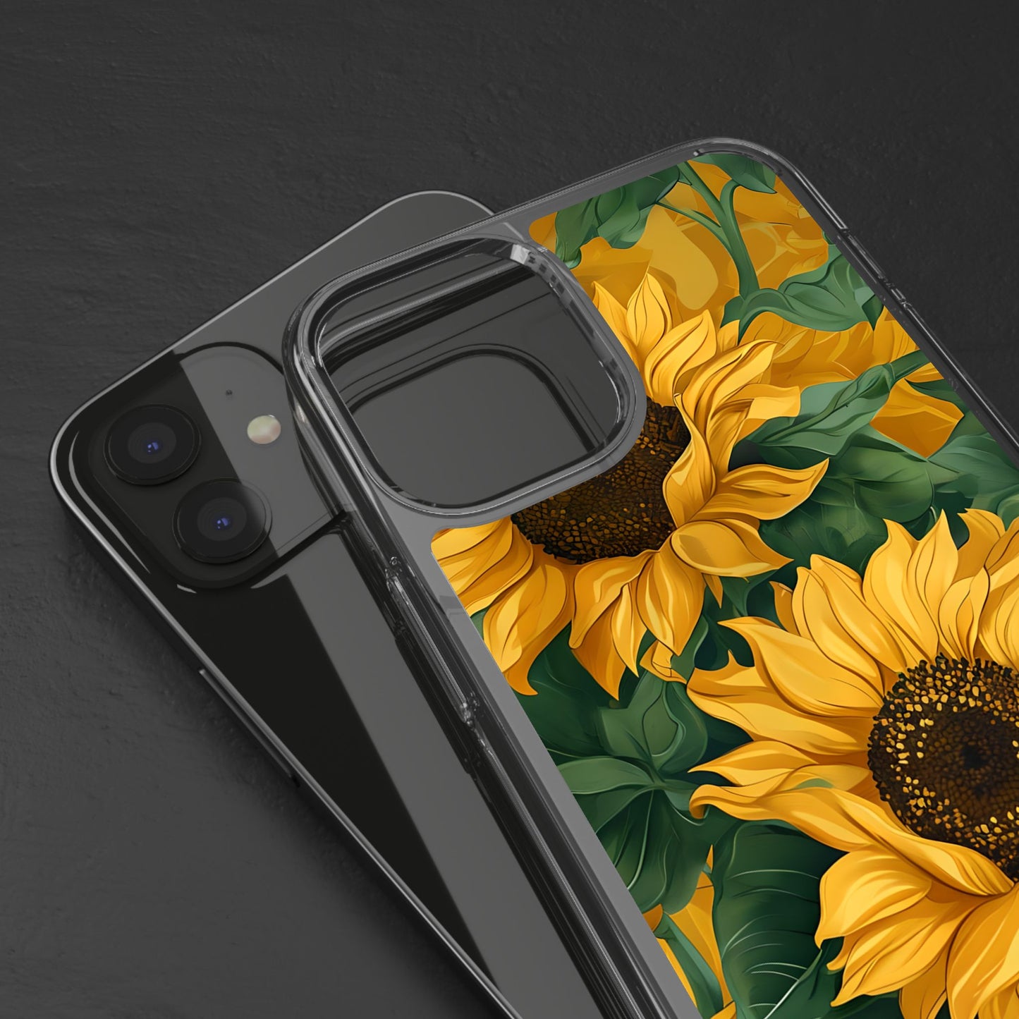 Sunflower Clear Phone Case – Stylish Floral Protective Cover